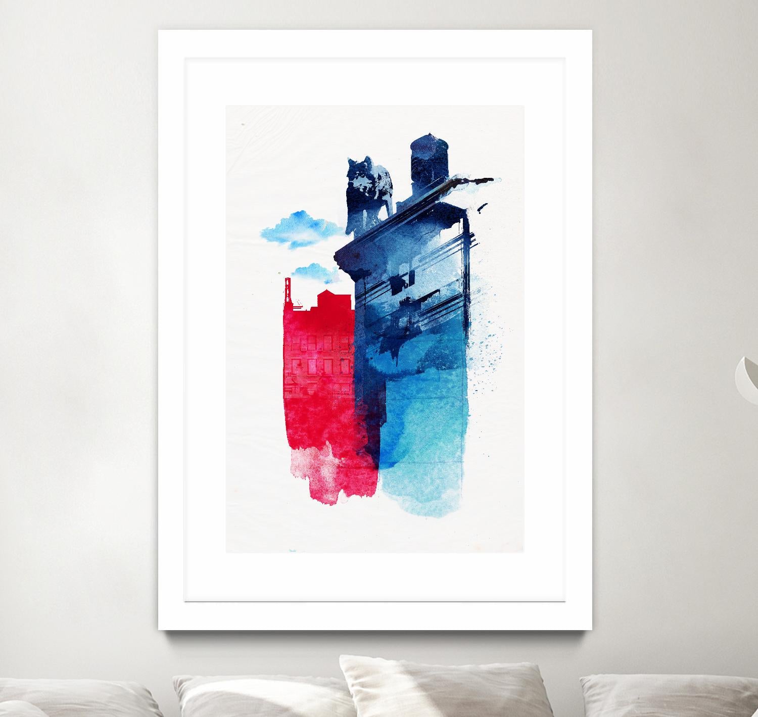 This is my Town by Robert Farkas on GIANT ART - pink city scene