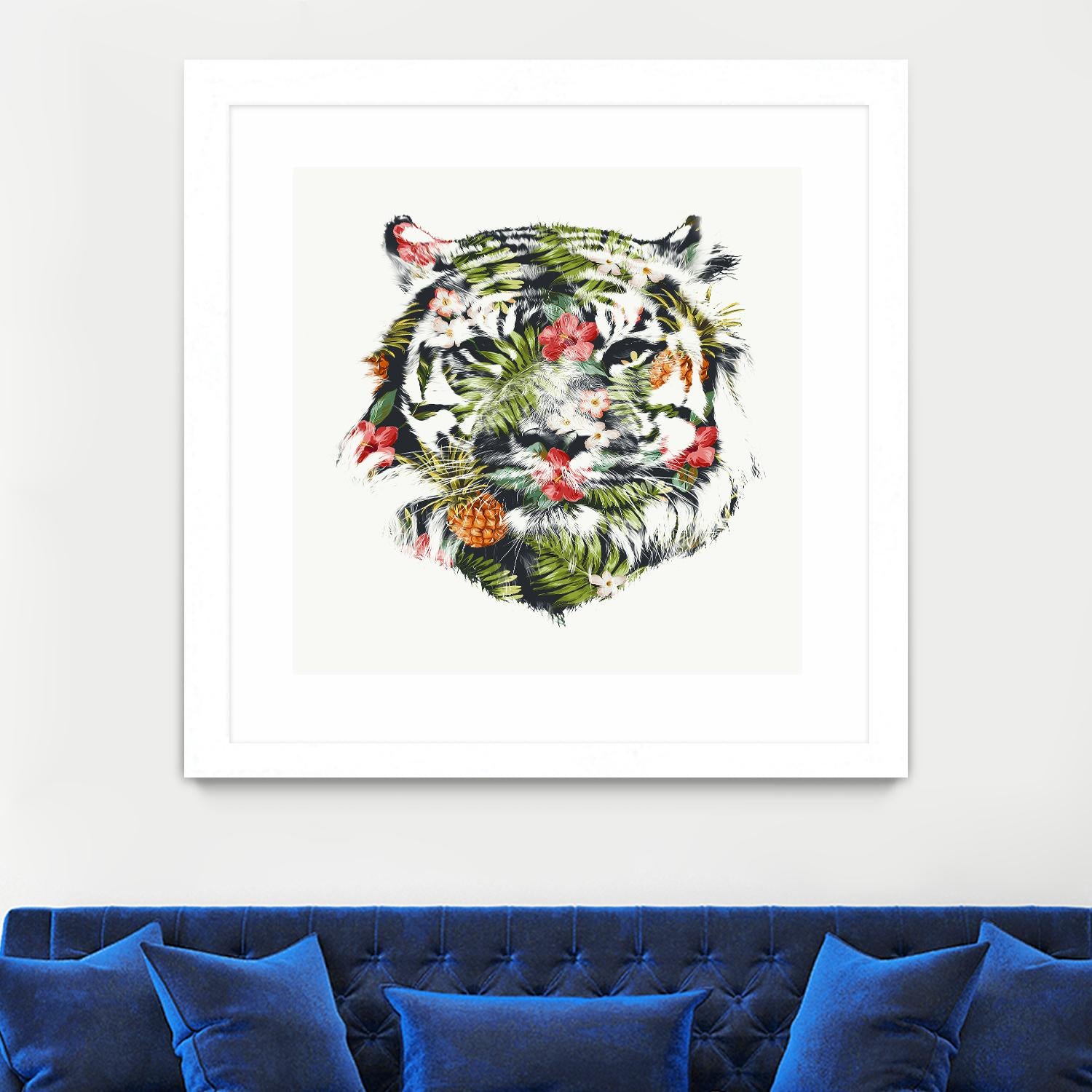 Tropical Tiger by Robert Farkas on GIANT ART - green animals