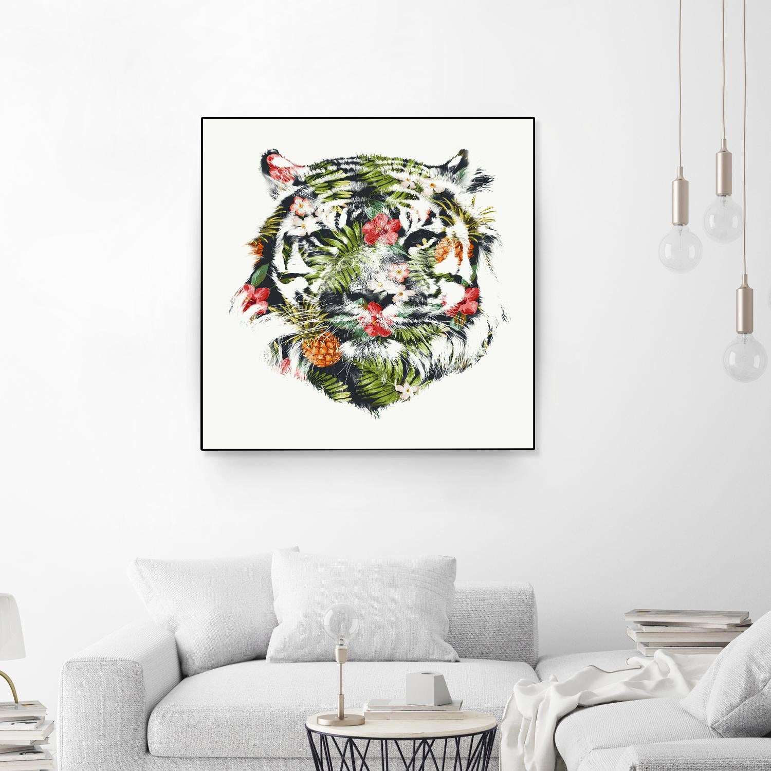 Tropical Tiger by Robert Farkas on GIANT ART - green animals