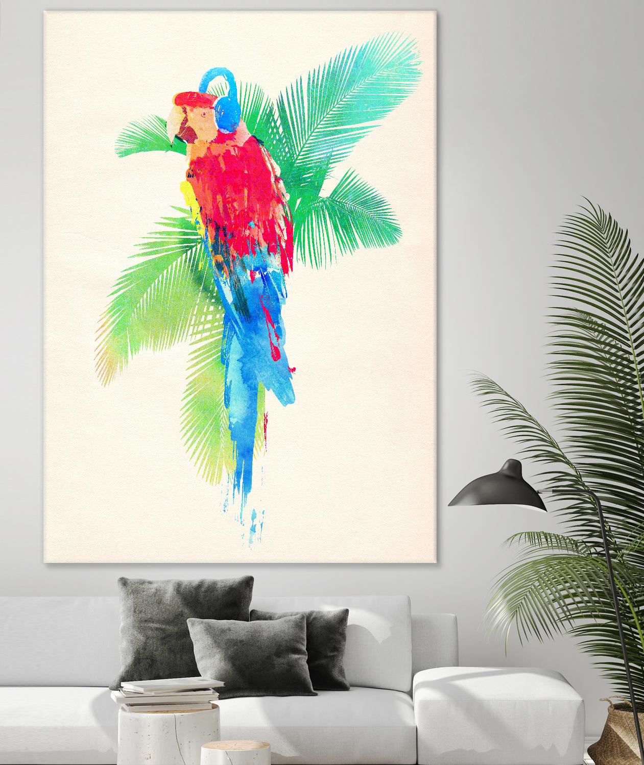 Tropical Party by Robert Farkas on GIANT ART - green animals