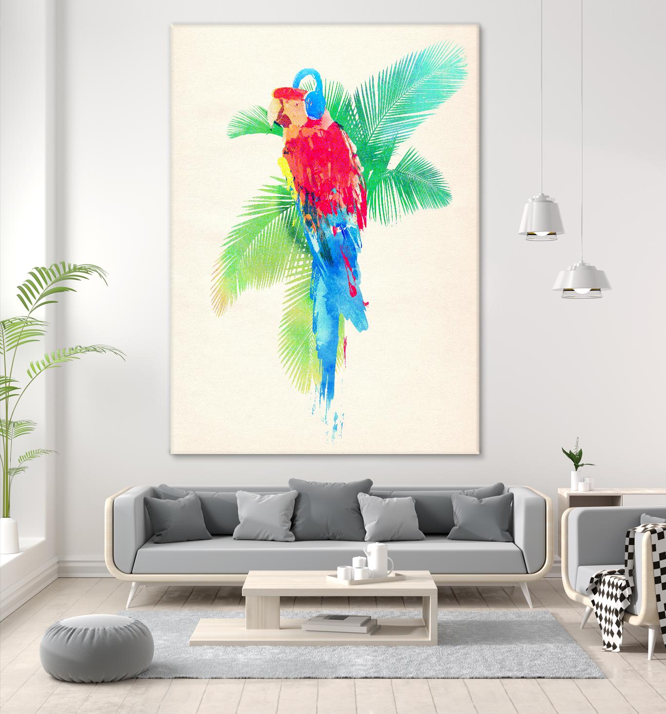 Tropical Party by Robert Farkas on GIANT ART - green animals