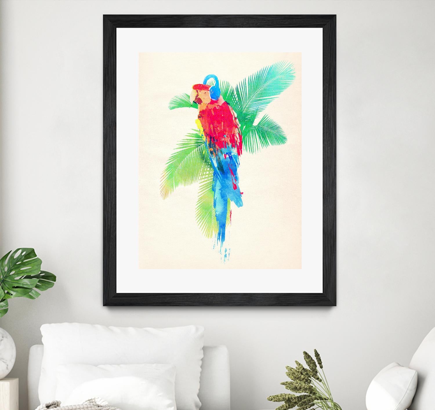Tropical Party by Robert Farkas on GIANT ART - green animals