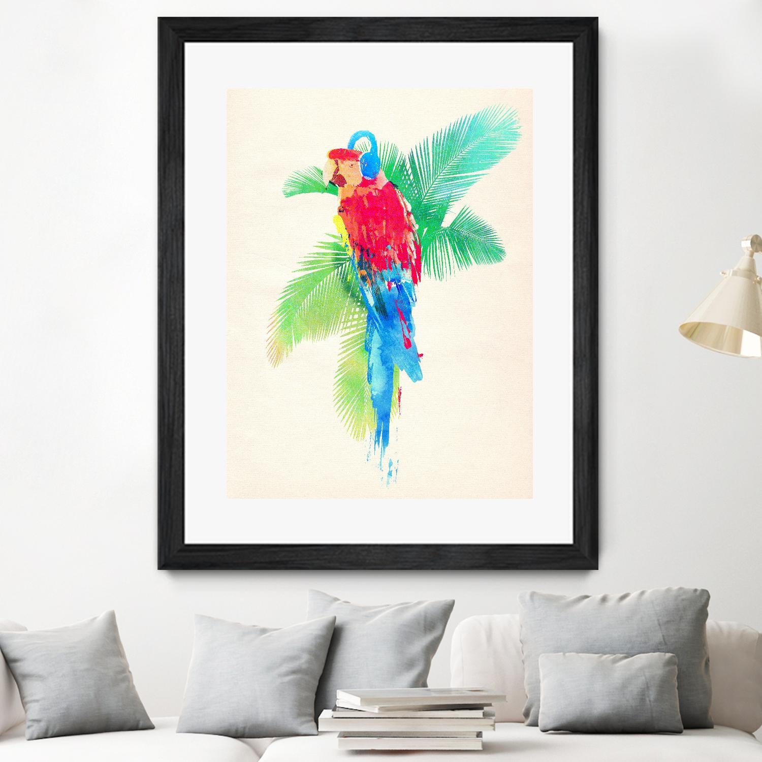 Tropical Party by Robert Farkas on GIANT ART - green animals