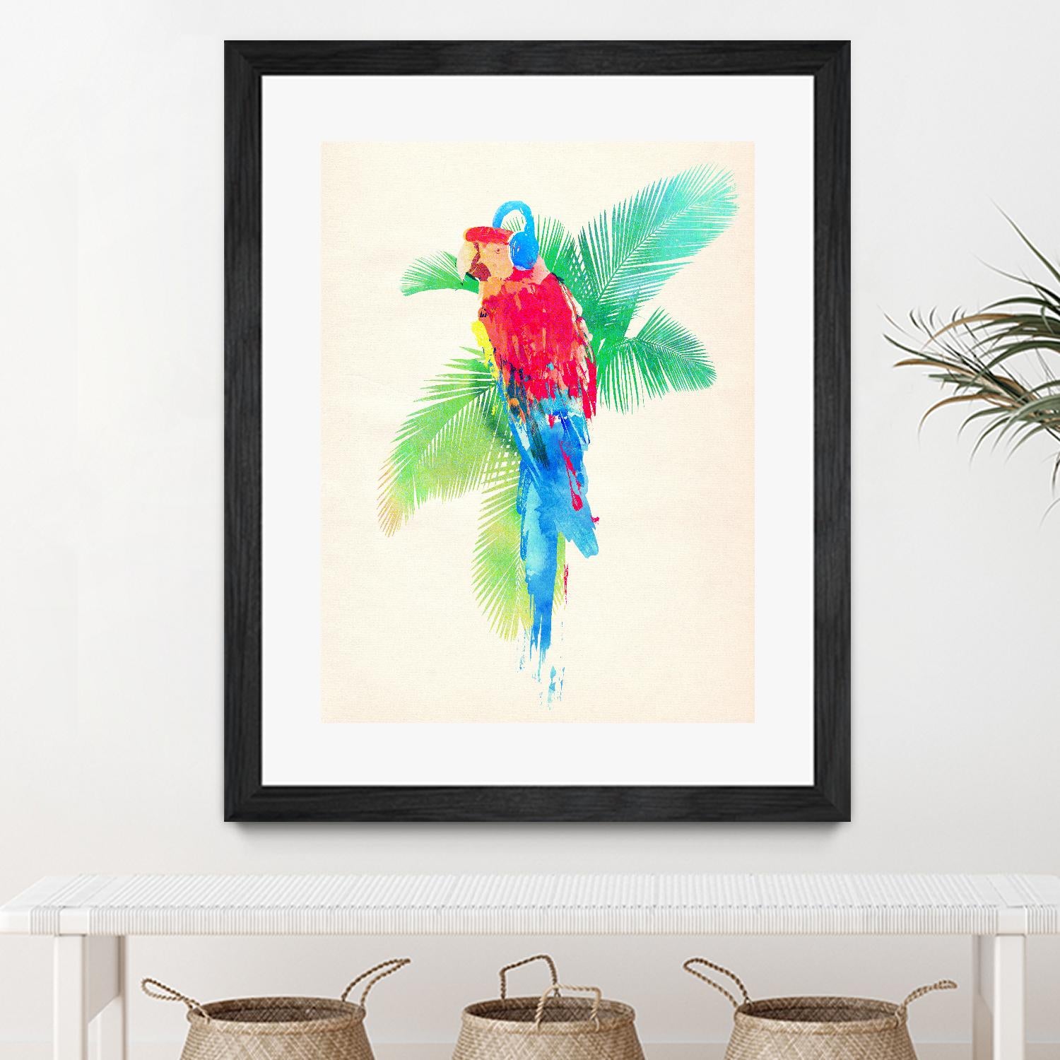 Tropical Party by Robert Farkas on GIANT ART - green animals