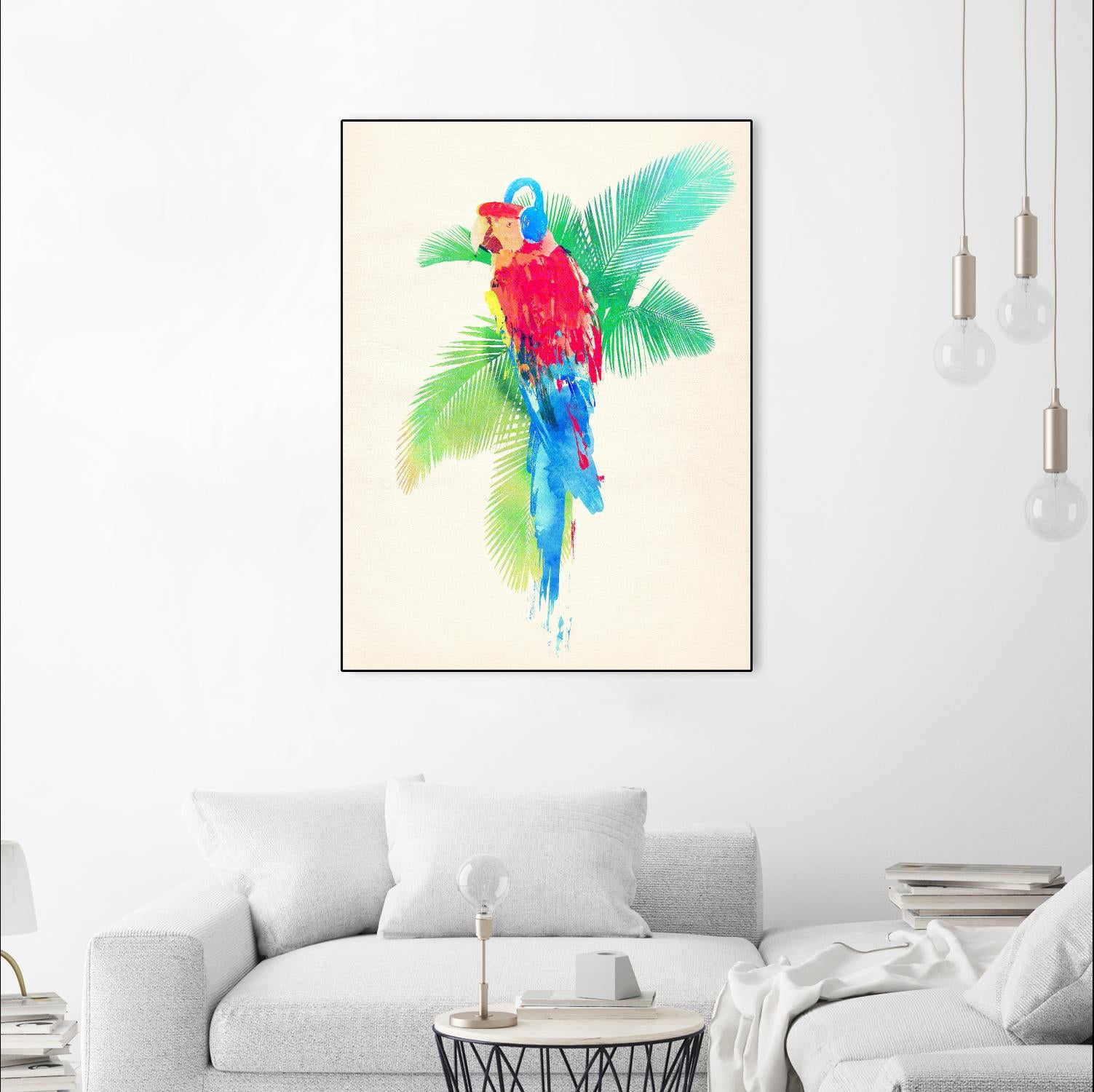 Tropical Party by Robert Farkas on GIANT ART - green animals