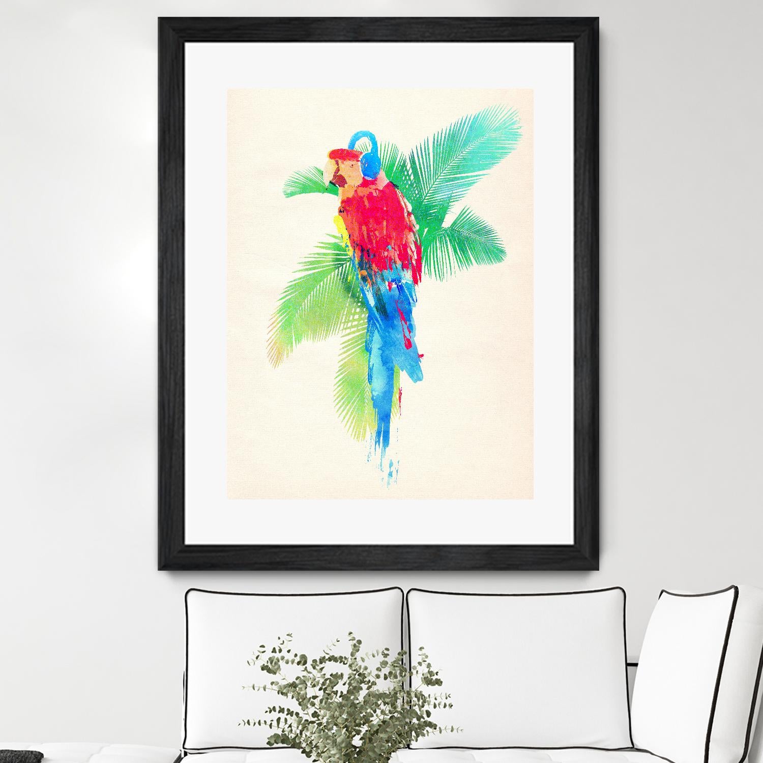 Tropical Party by Robert Farkas on GIANT ART - green animals