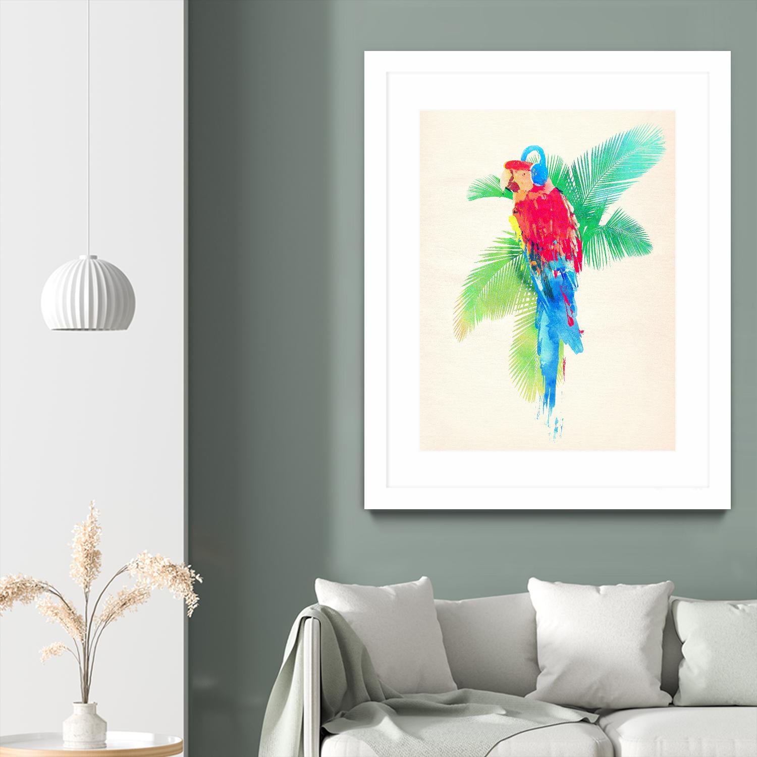 Tropical Party by Robert Farkas on GIANT ART - green animals