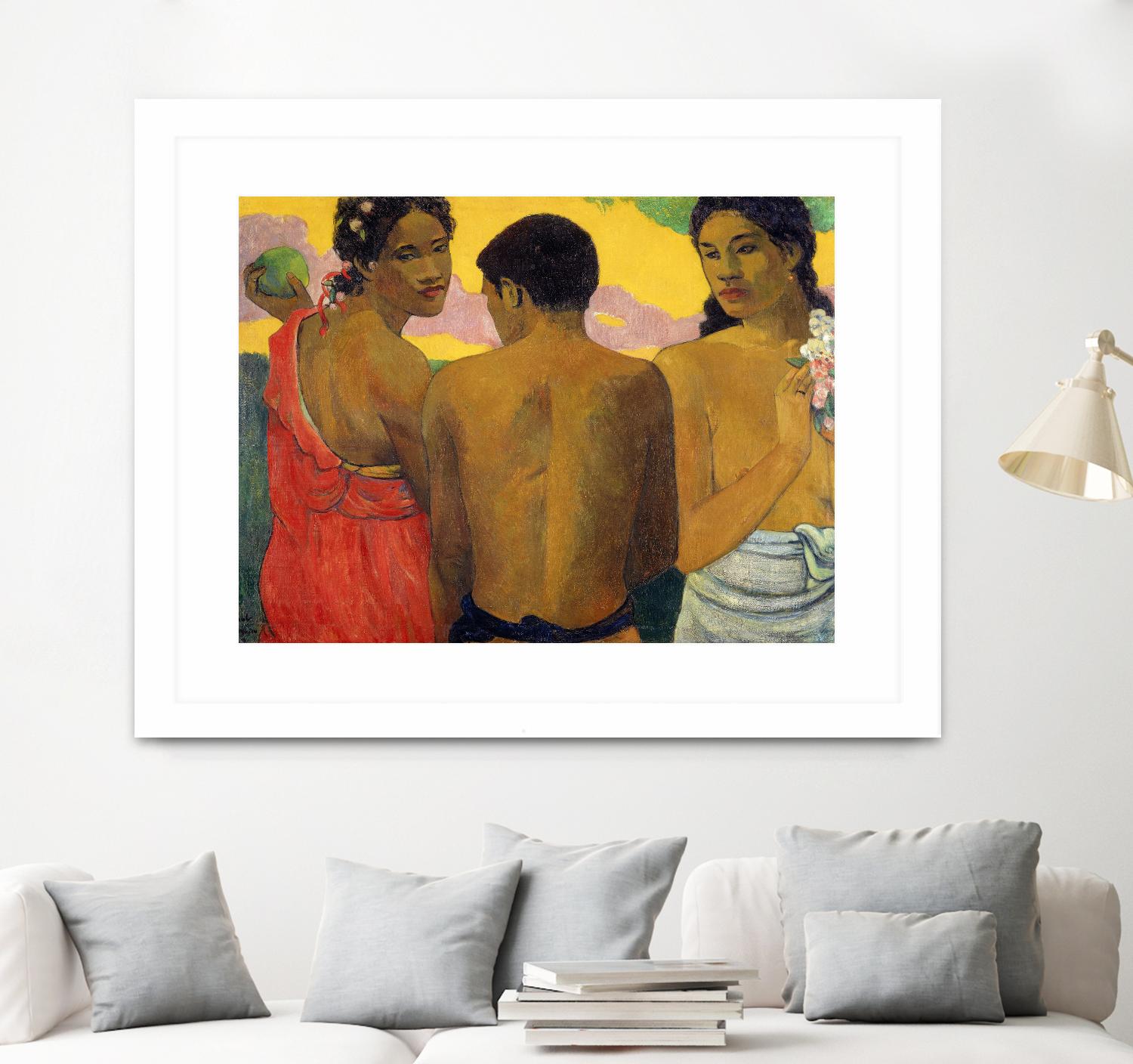 Three Tahitians by Paul Gauguin on GIANT ART - multicolor museum; figurative