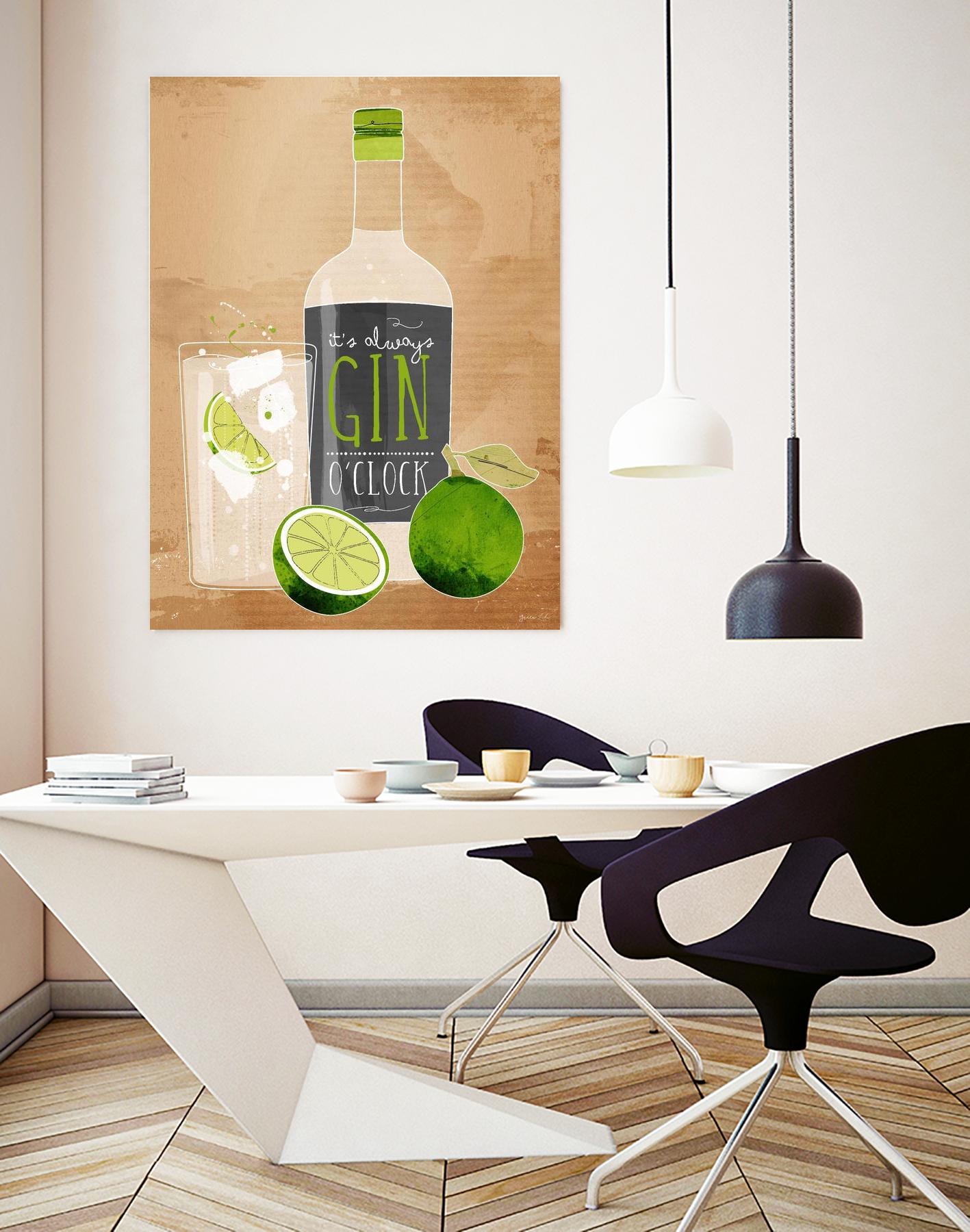 Gin O’Clock by Green Lili on GIANT ART - multicolor cuisine