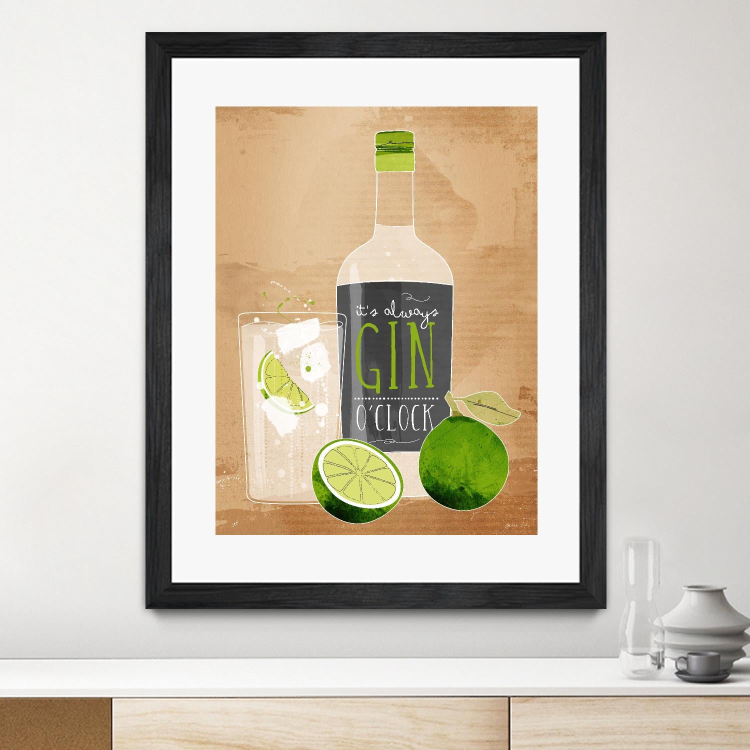 Gin O’Clock by Green Lili on GIANT ART - multicolor cuisine