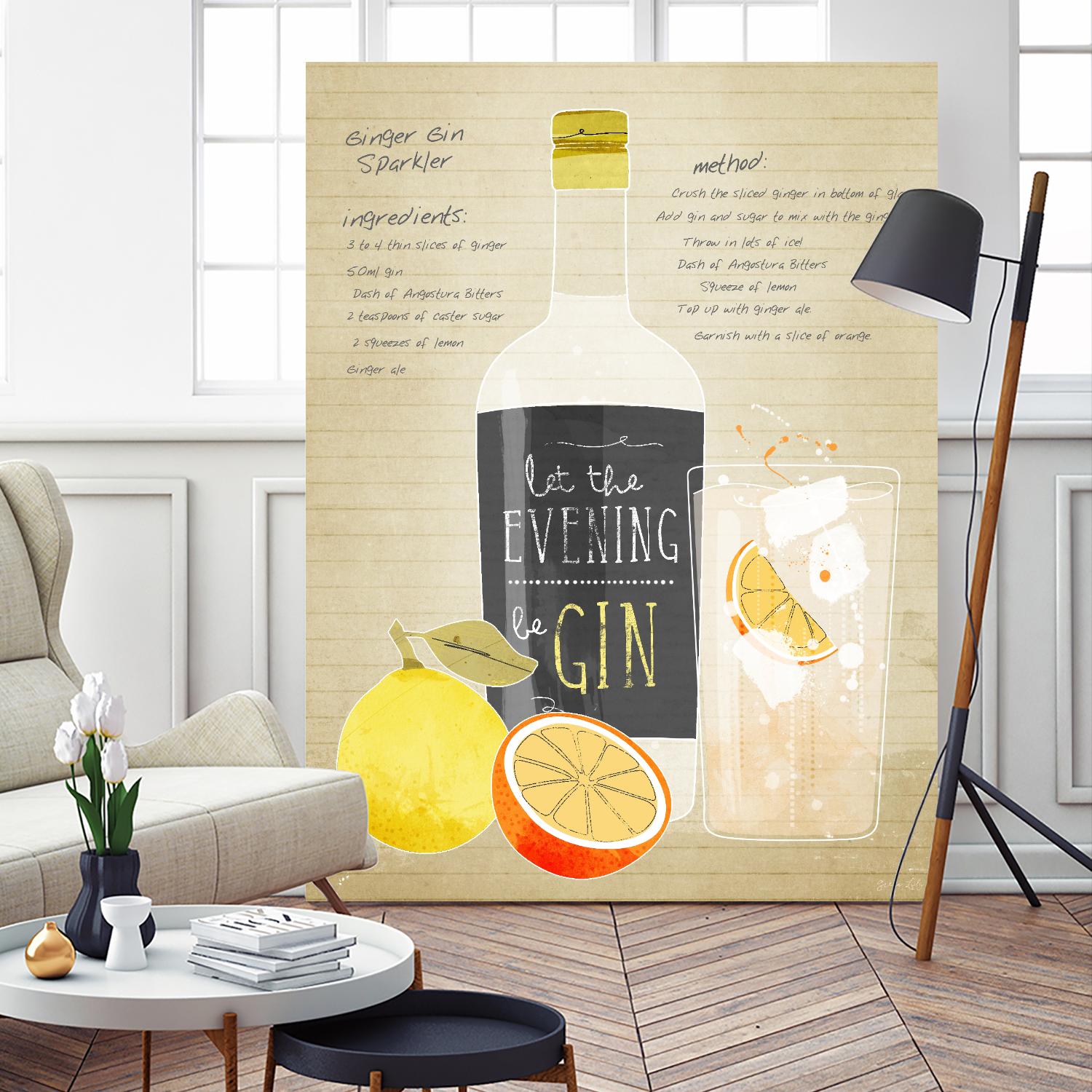 Ginger Gin Sparkler by Green Lili on GIANT ART - multicolor cuisine