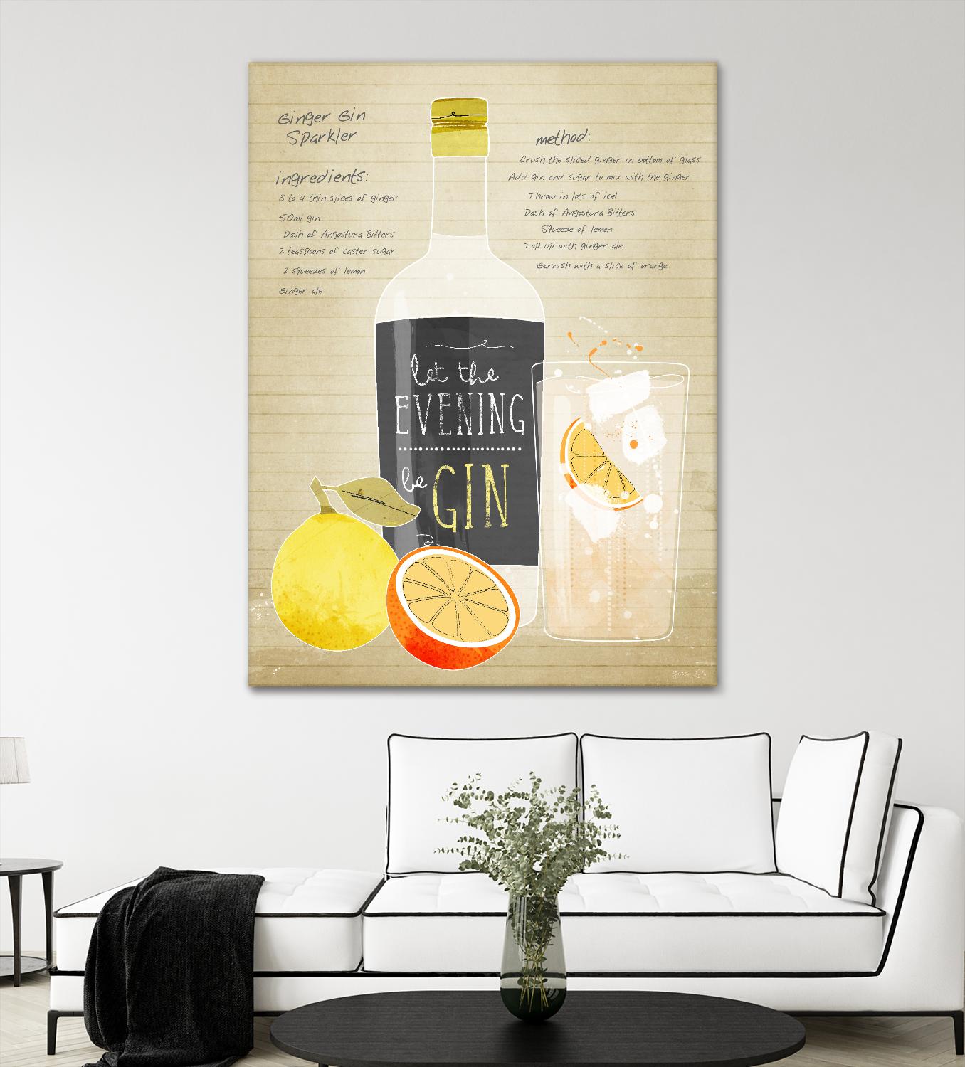 Ginger Gin Sparkler by Green Lili on GIANT ART - multicolor cuisine