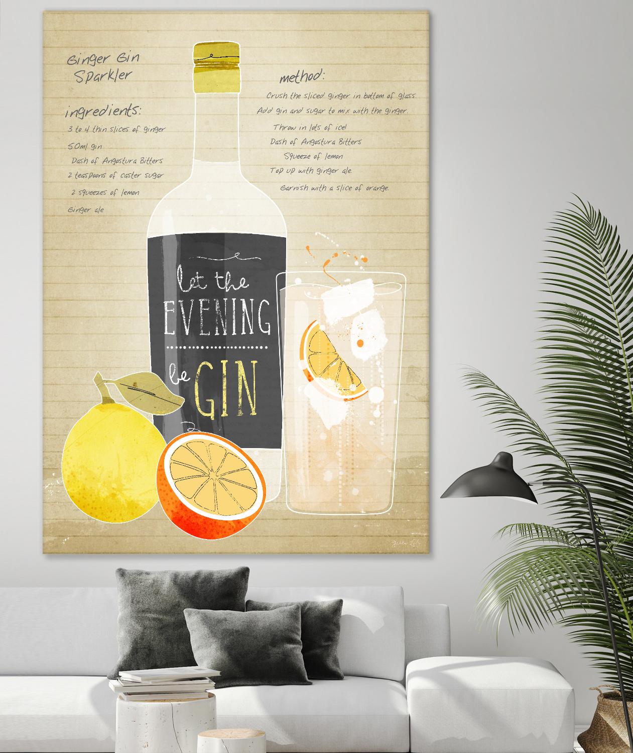 Ginger Gin Sparkler by Green Lili on GIANT ART - multicolor cuisine