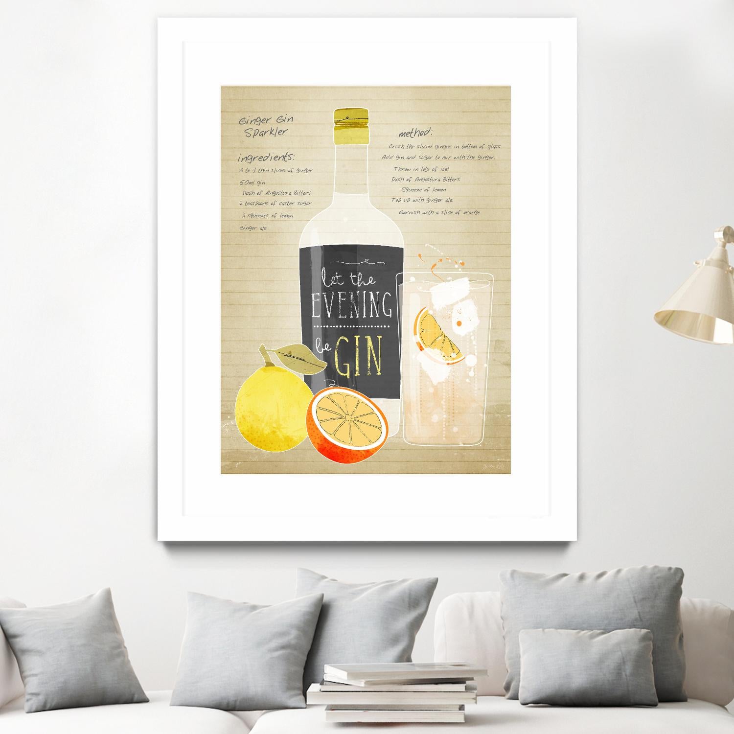 Ginger Gin Sparkler by Green Lili on GIANT ART - multicolor cuisine