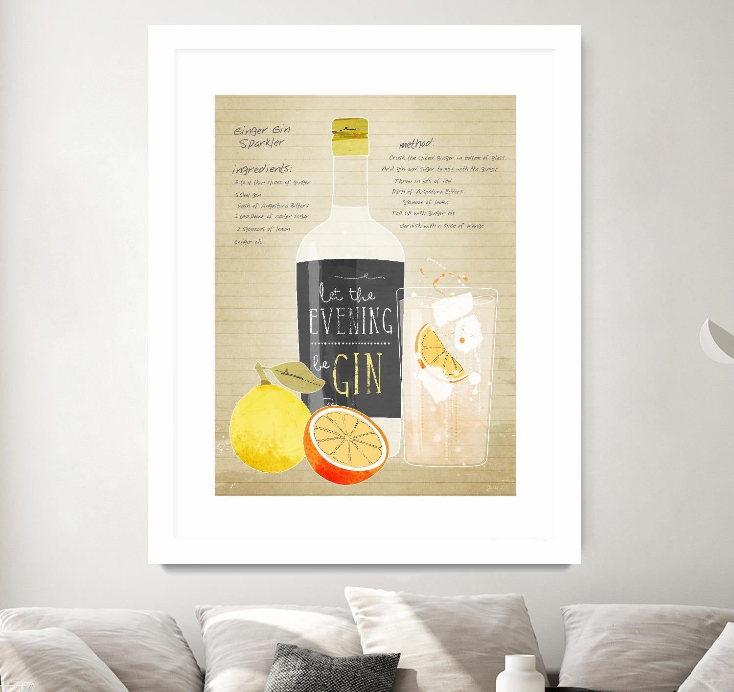 Ginger Gin Sparkler by Green Lili on GIANT ART - multicolor cuisine