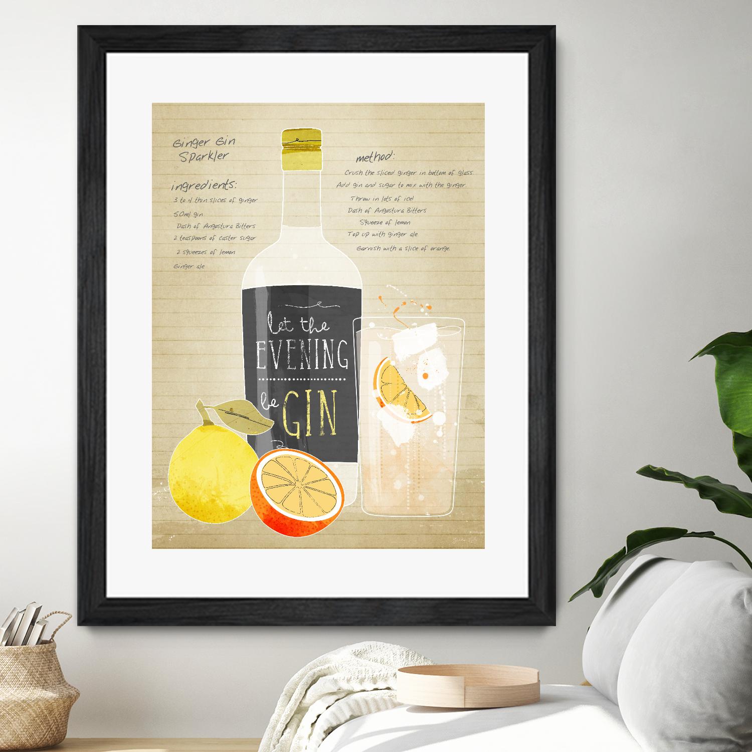 Ginger Gin Sparkler by Green Lili on GIANT ART - multicolor cuisine