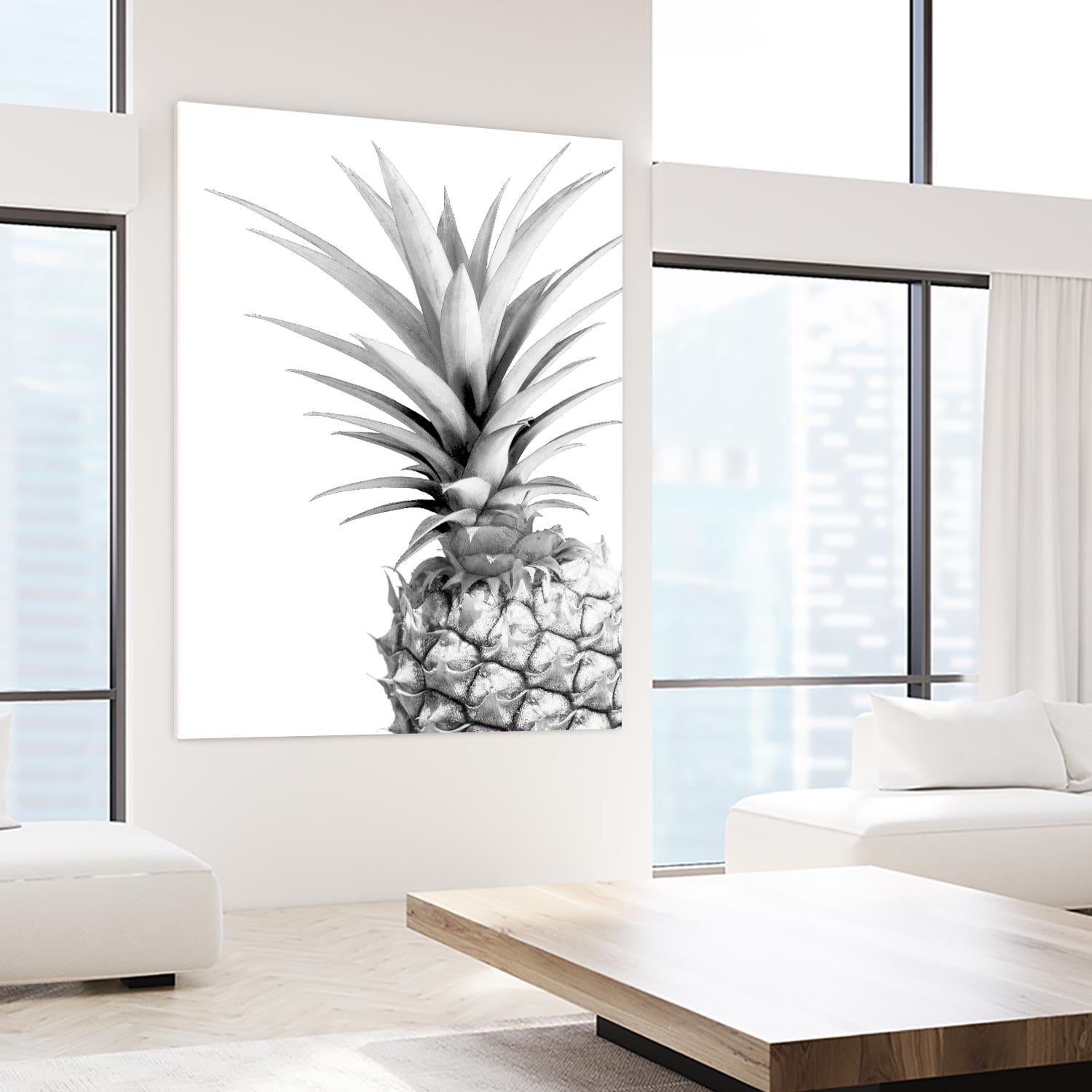 Pineapple (BW) by Lexie Greer on GIANT ART - multicolor photography; cuisine; floral/still life