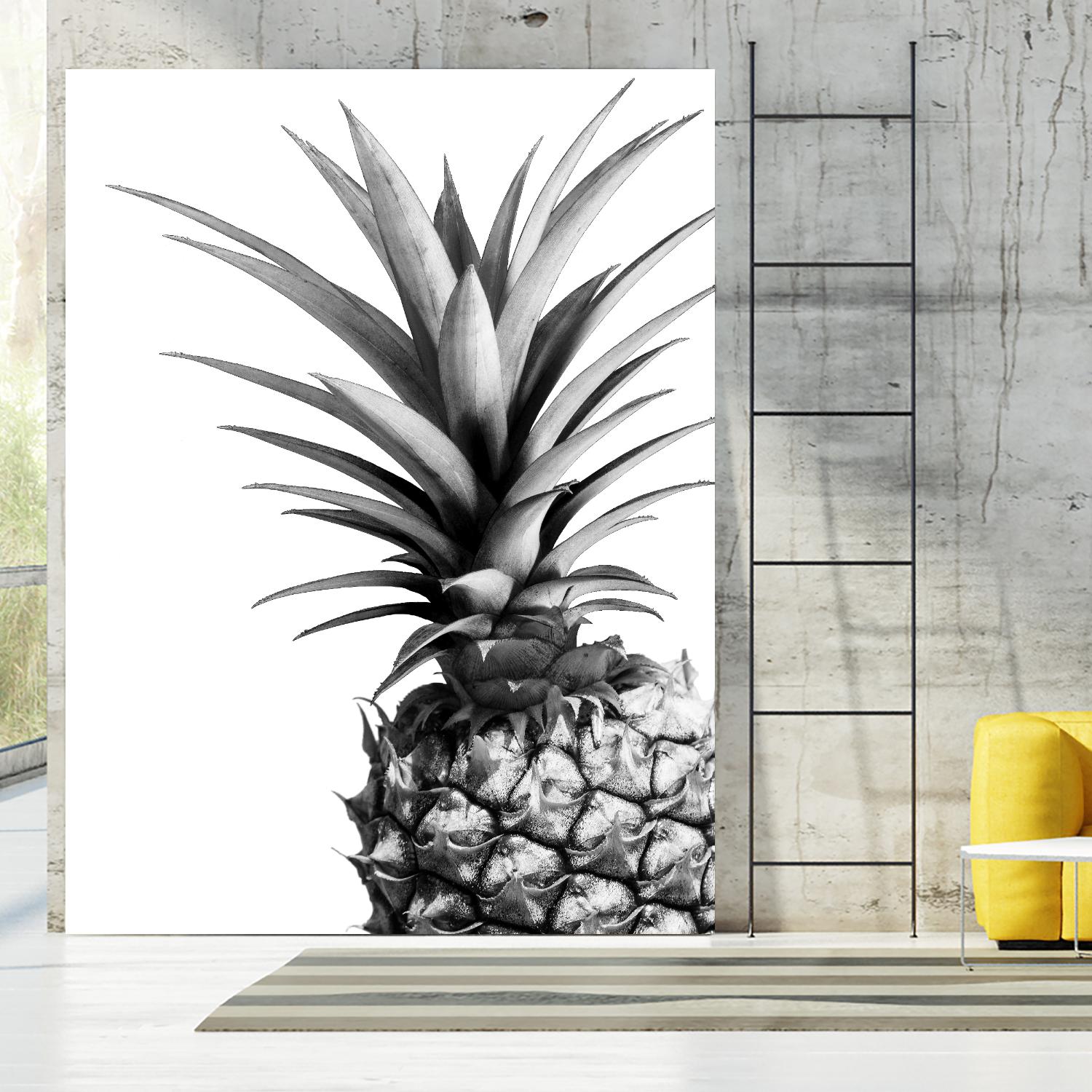Pineapple (BW) by Lexie Greer on GIANT ART - multicolor photography; cuisine; floral/still life