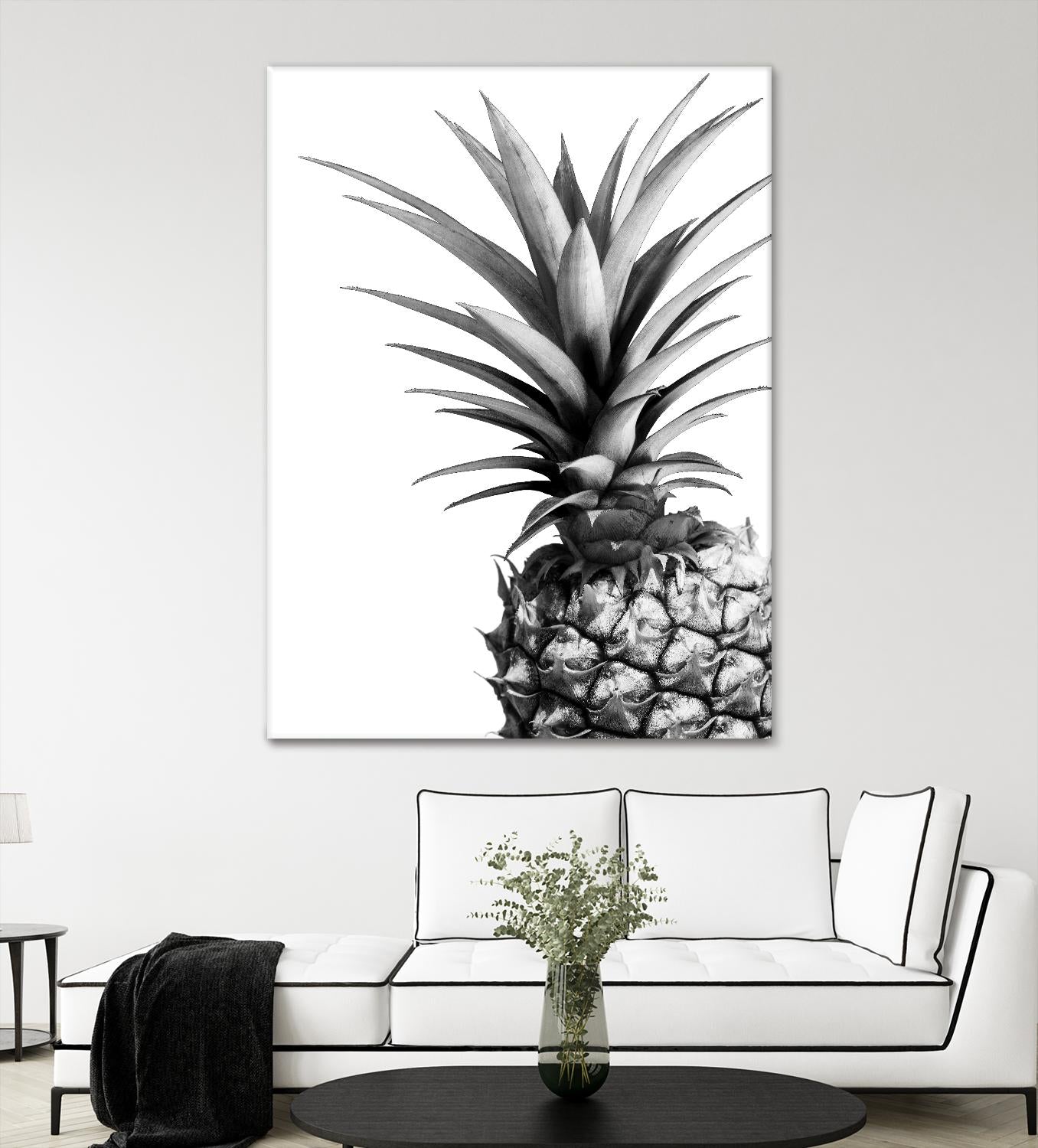 Pineapple (BW) by Lexie Greer on GIANT ART - multicolor photography; cuisine; floral/still life