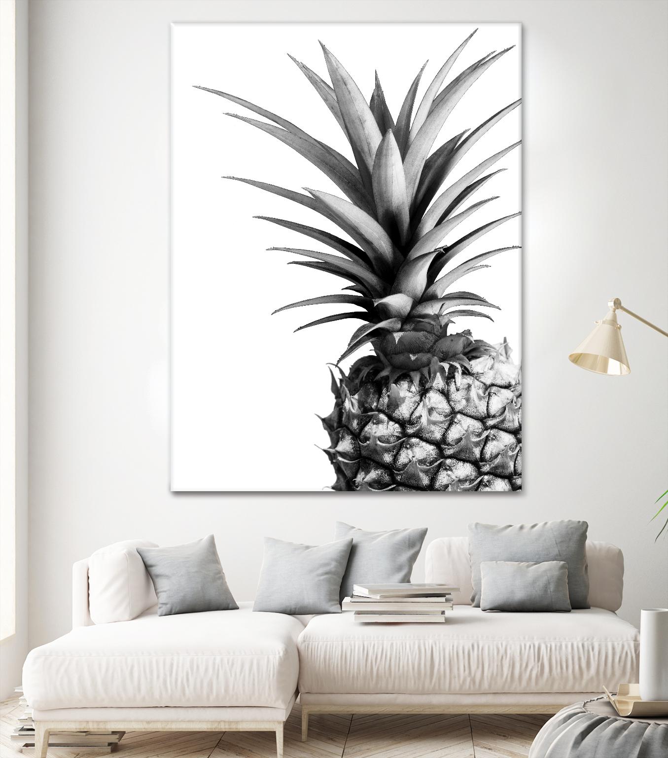 Pineapple (BW) by Lexie Greer on GIANT ART - multicolor photography; cuisine; floral/still life