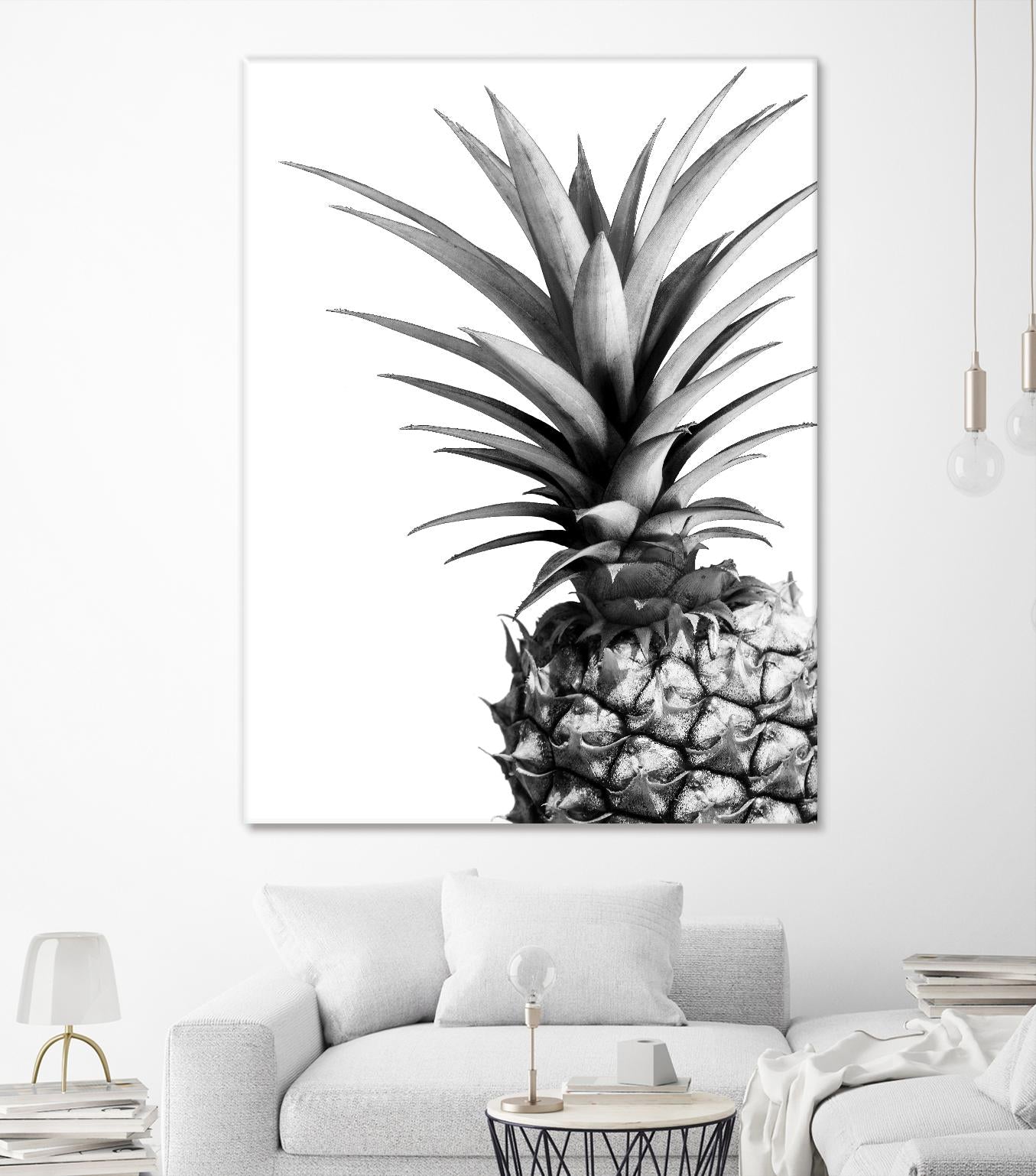 Pineapple (BW) by Lexie Greer on GIANT ART - multicolor photography; cuisine; floral/still life