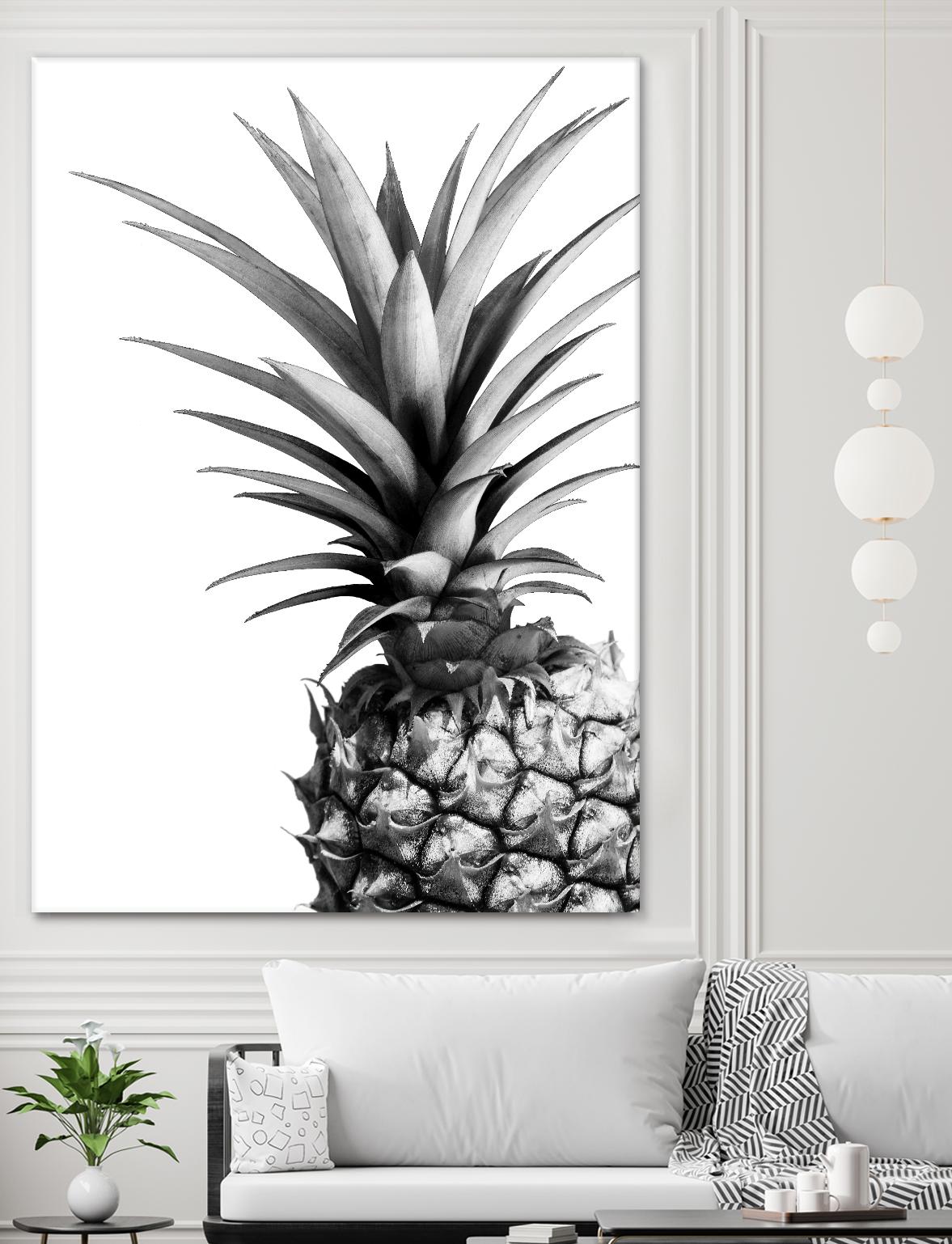 Pineapple (BW) by Lexie Greer on GIANT ART - multicolor photography; cuisine; floral/still life