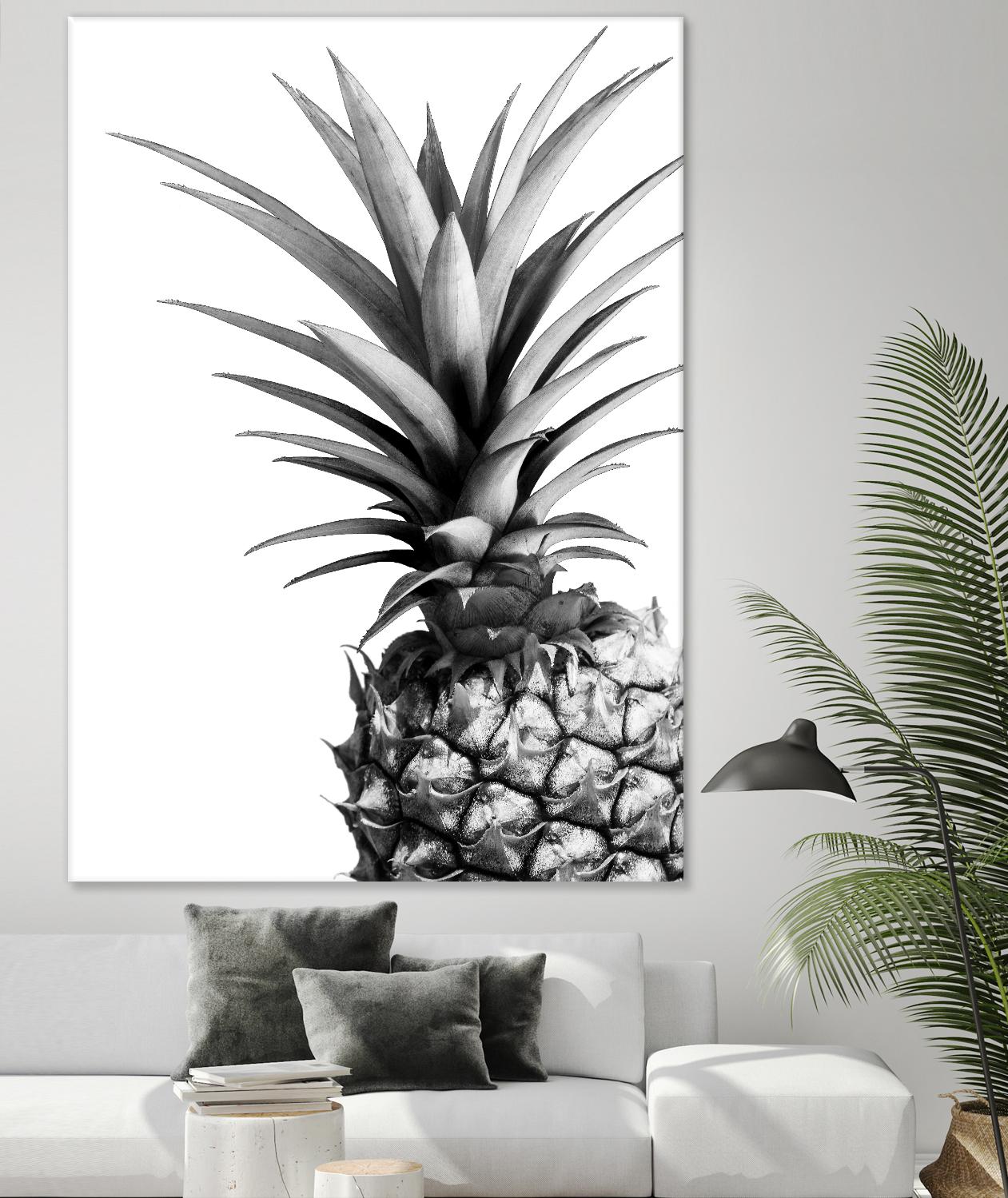 Pineapple (BW) by Lexie Greer on GIANT ART - multicolor photography; cuisine; floral/still life