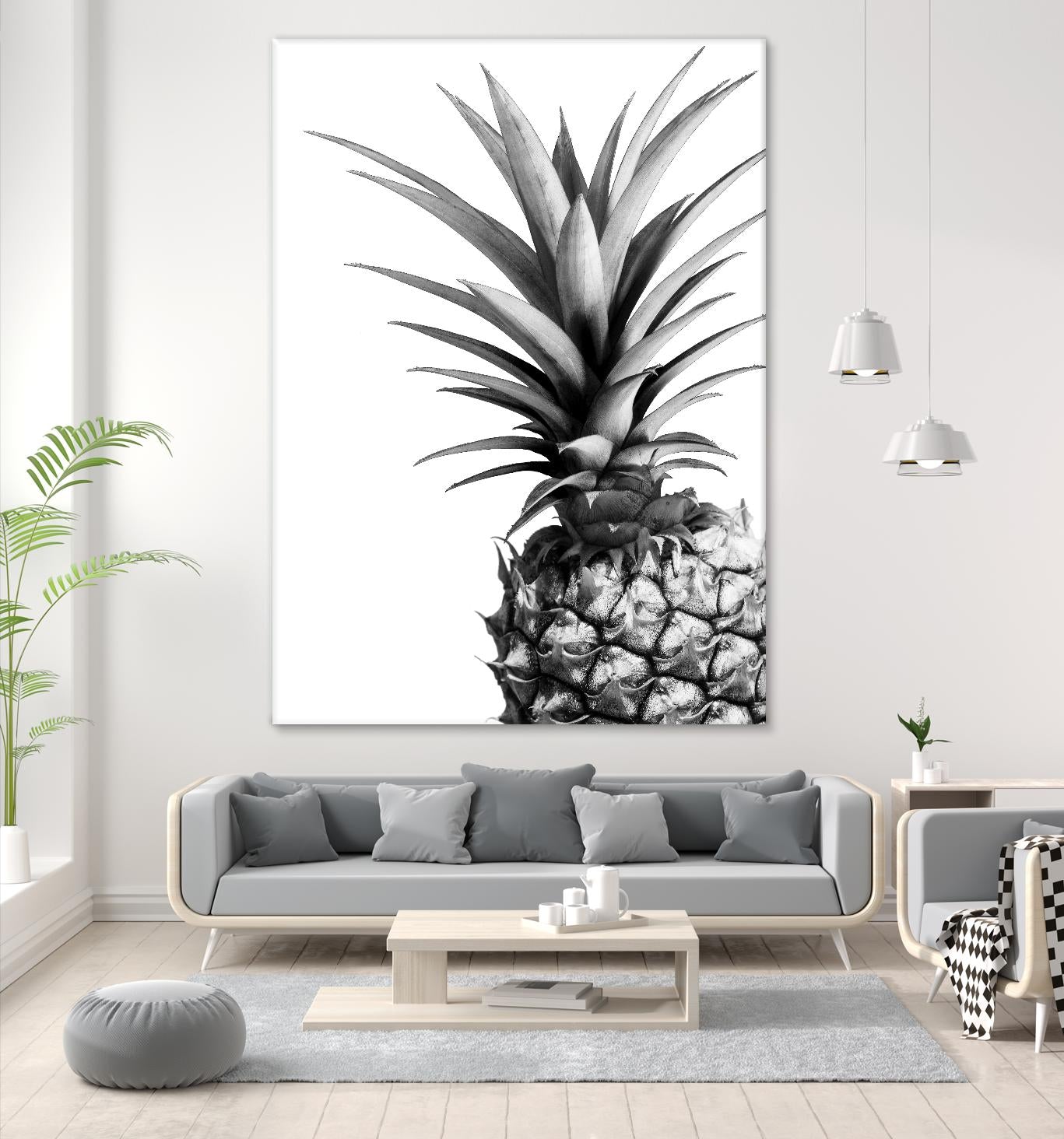 Pineapple (BW) by Lexie Greer on GIANT ART - multicolor photography; cuisine; floral/still life