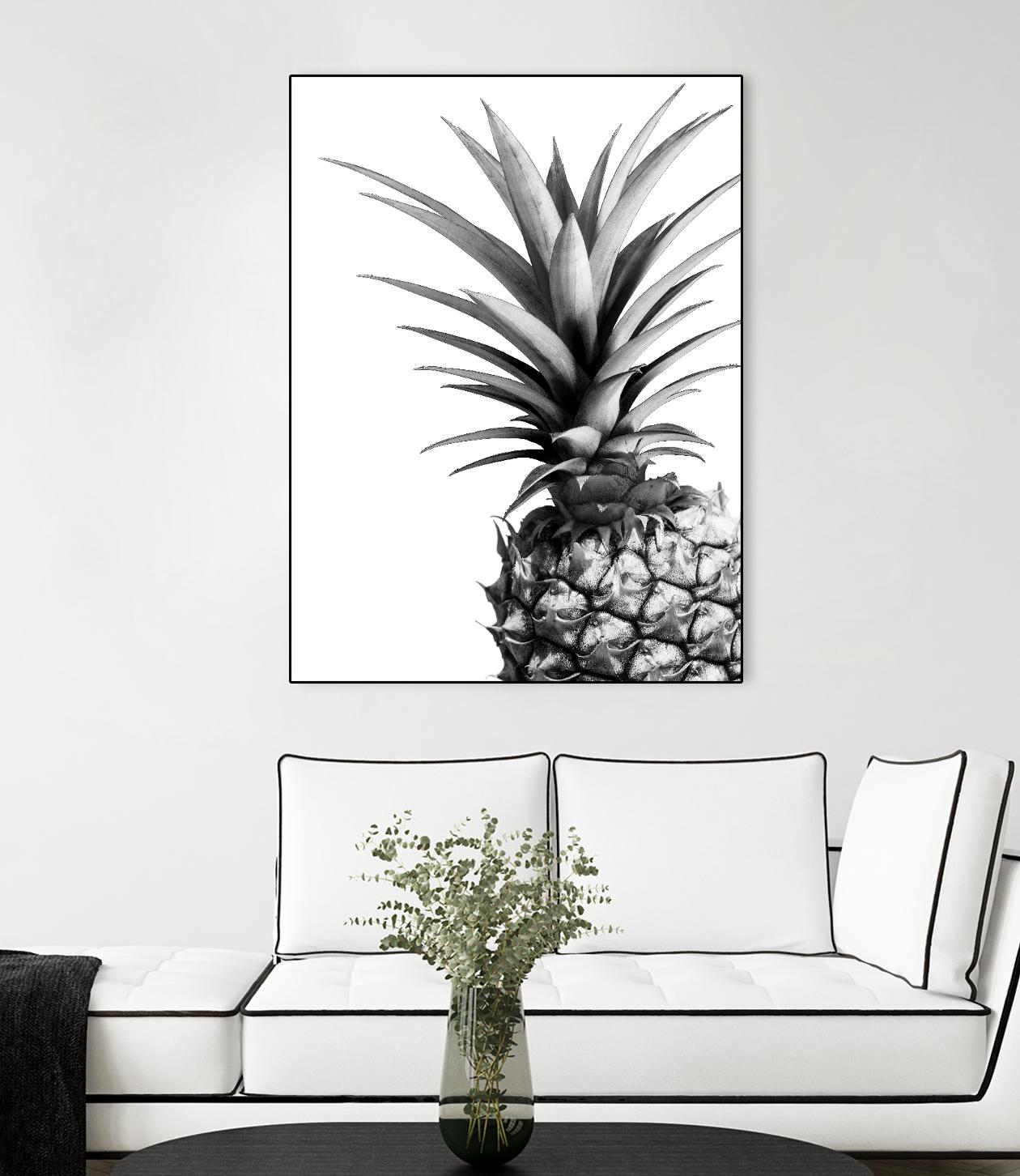 Pineapple (BW) by Lexie Greer on GIANT ART - multicolor photography; cuisine; floral/still life