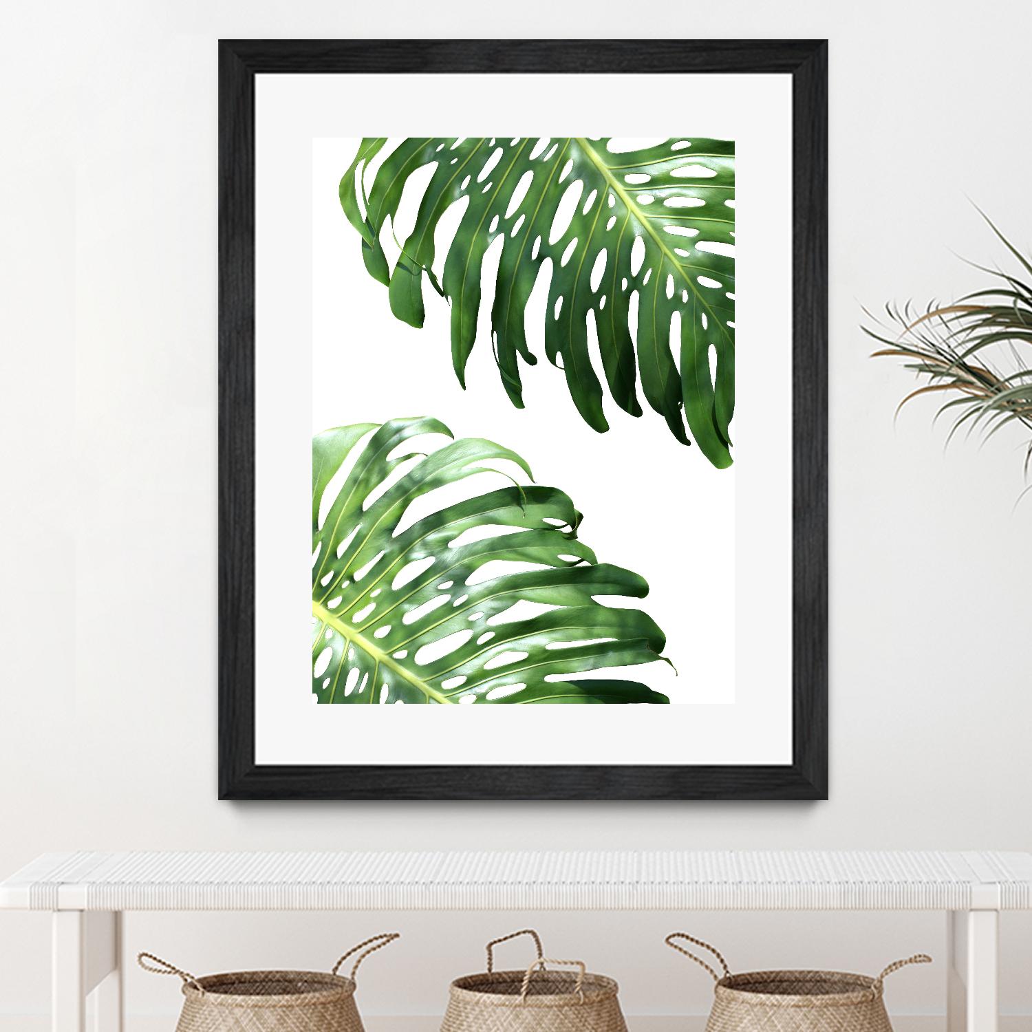 Double Philodendron (color) by Lexie Greer on GIANT ART - green botanical leaves