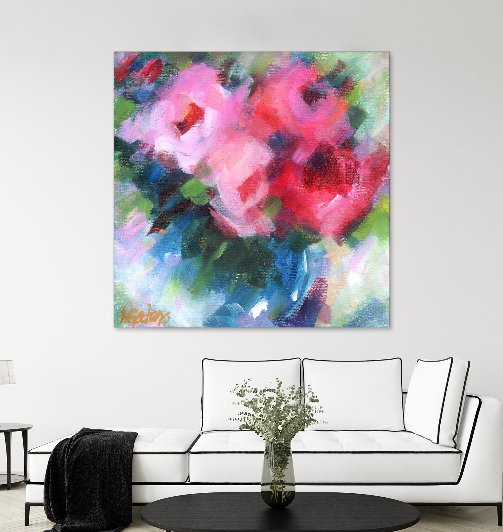 Big Pinks by Pamela Gatens on GIANT ART - multicolor floral/still life