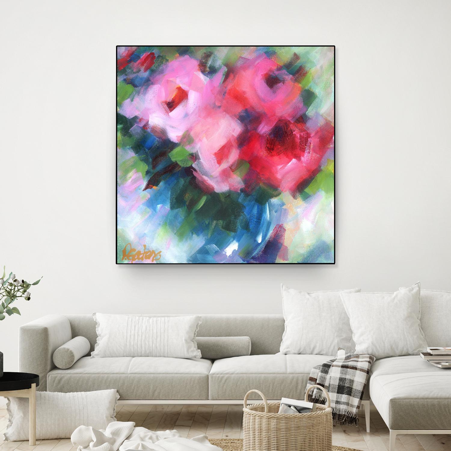 Big Pinks by Pamela Gatens on GIANT ART - multicolor floral/still life