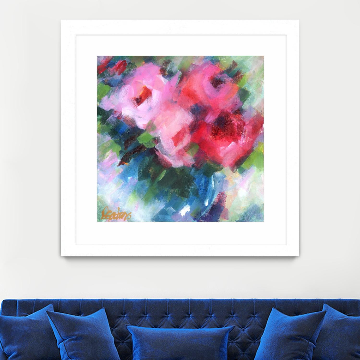 Big Pinks by Pamela Gatens on GIANT ART - multicolor floral/still life