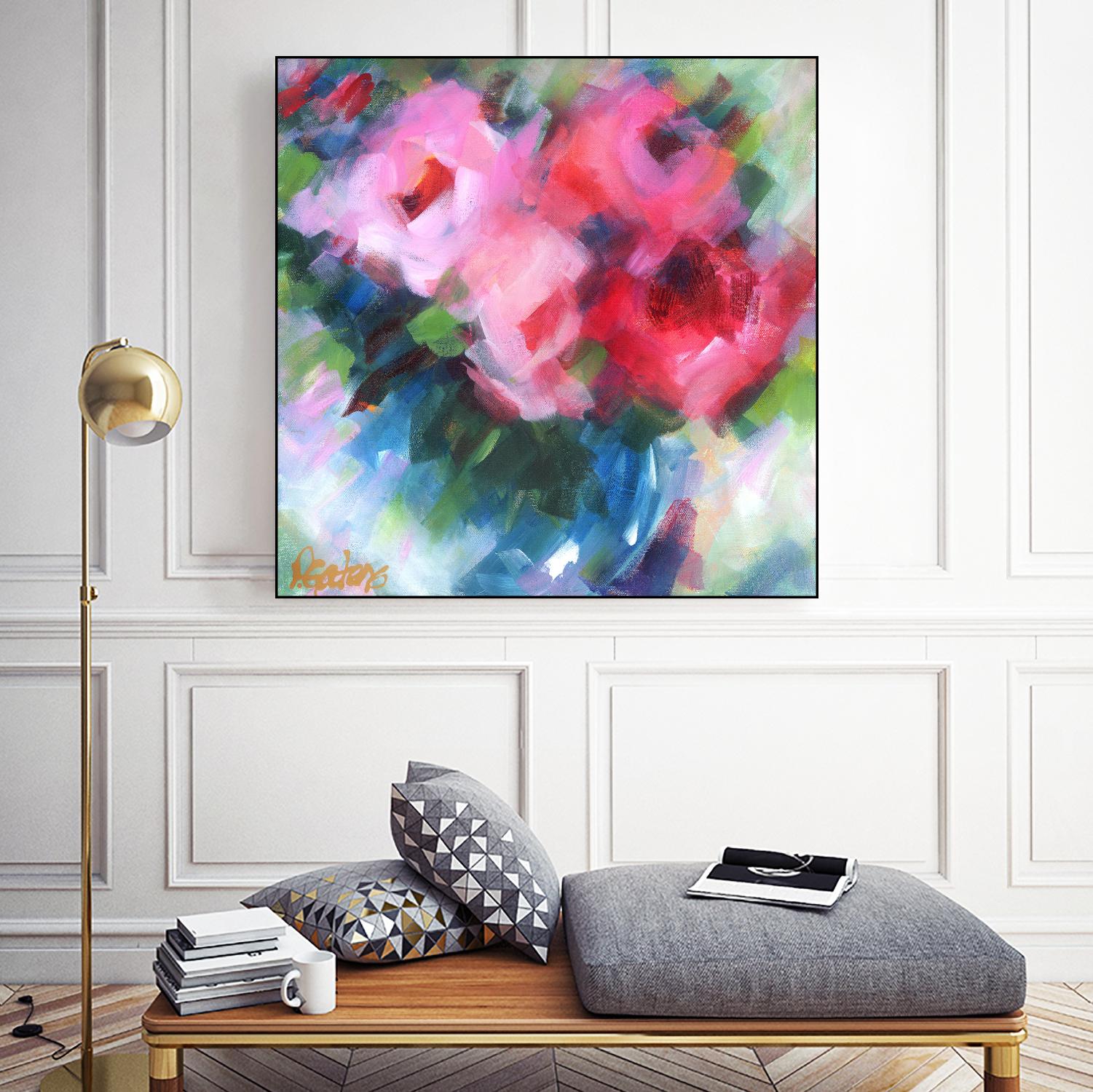 Big Pinks by Pamela Gatens on GIANT ART - multicolor floral/still life