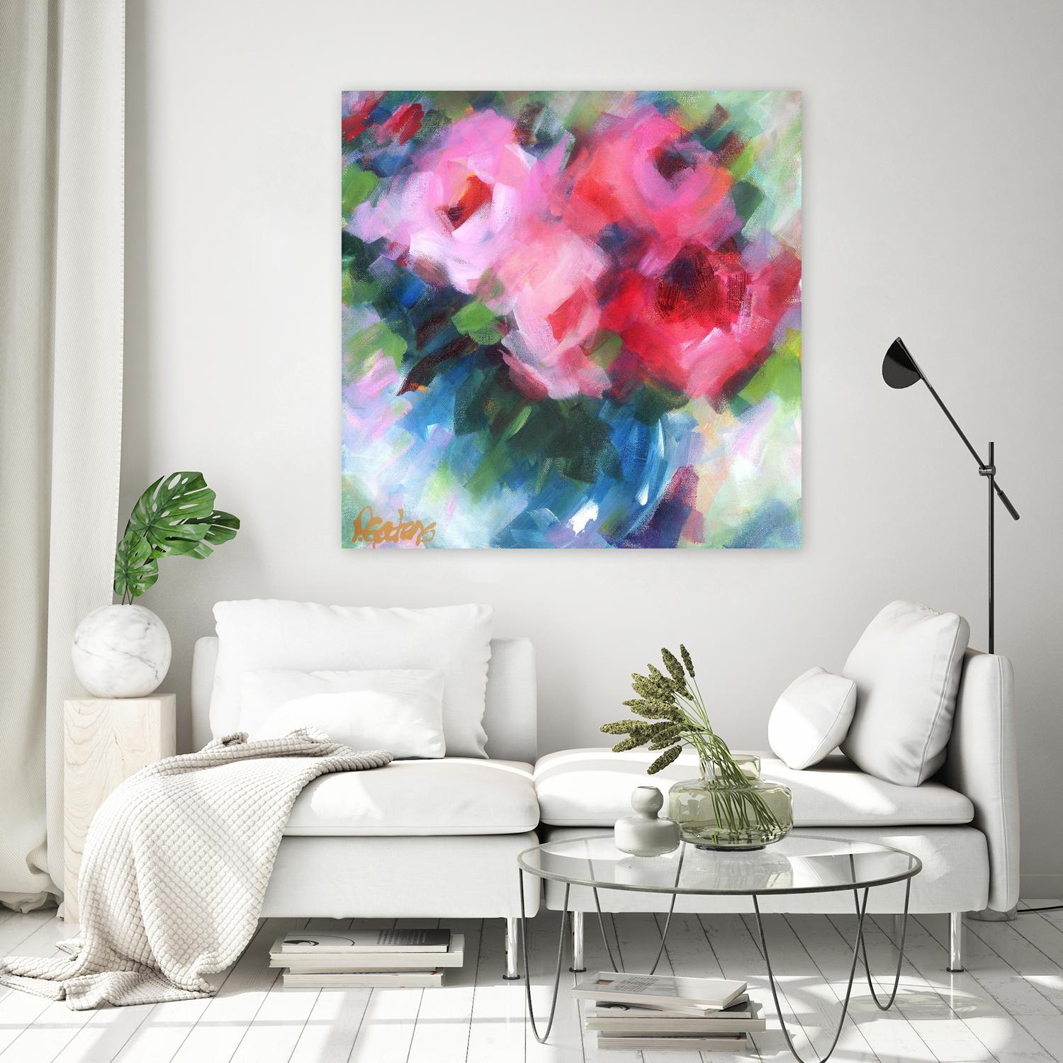 Big Pinks by Pamela Gatens on GIANT ART - multicolor floral/still life