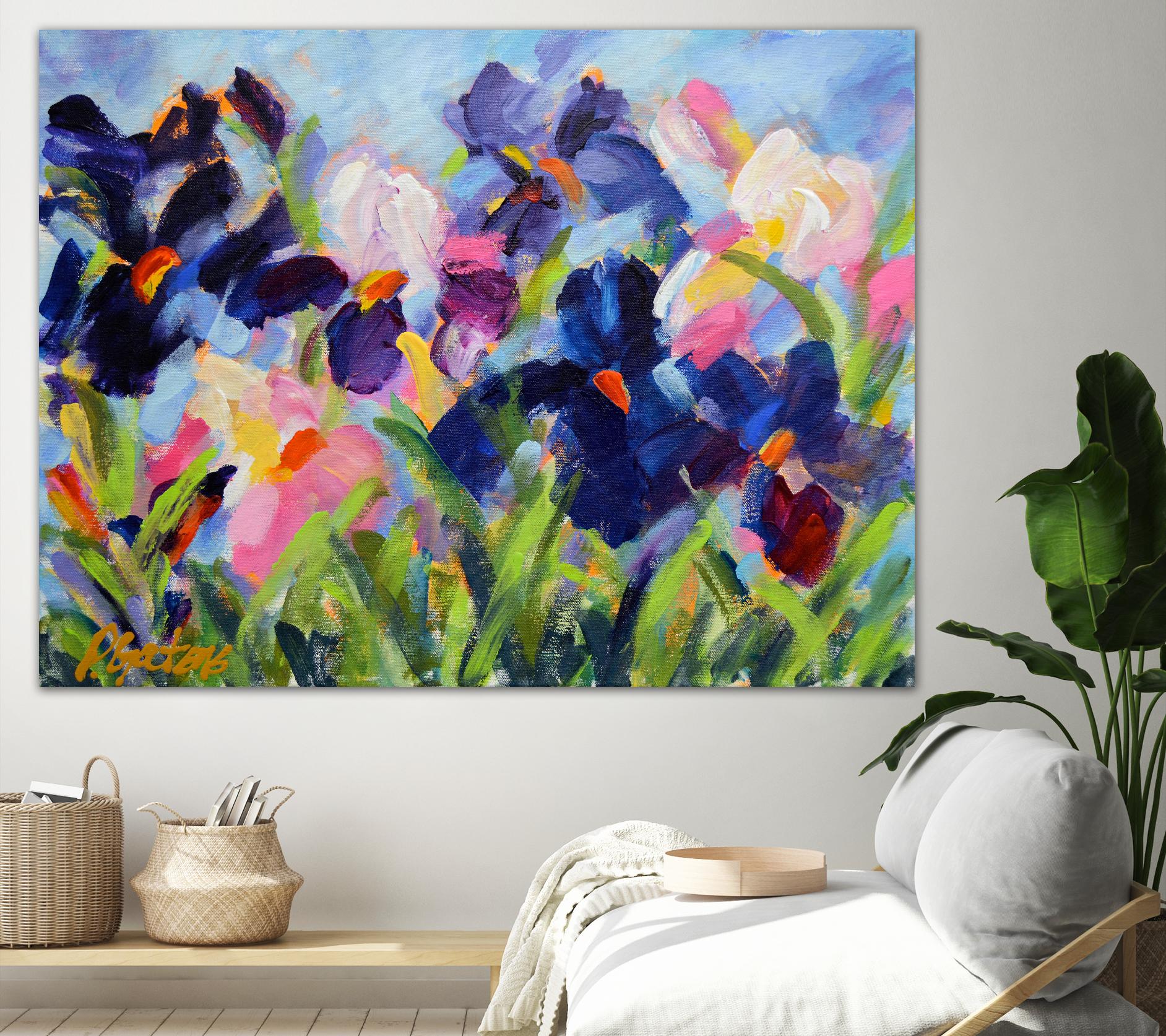 The Iris Show by Pamela Gatens on GIANT ART - multicolor floral/still life; contemporary