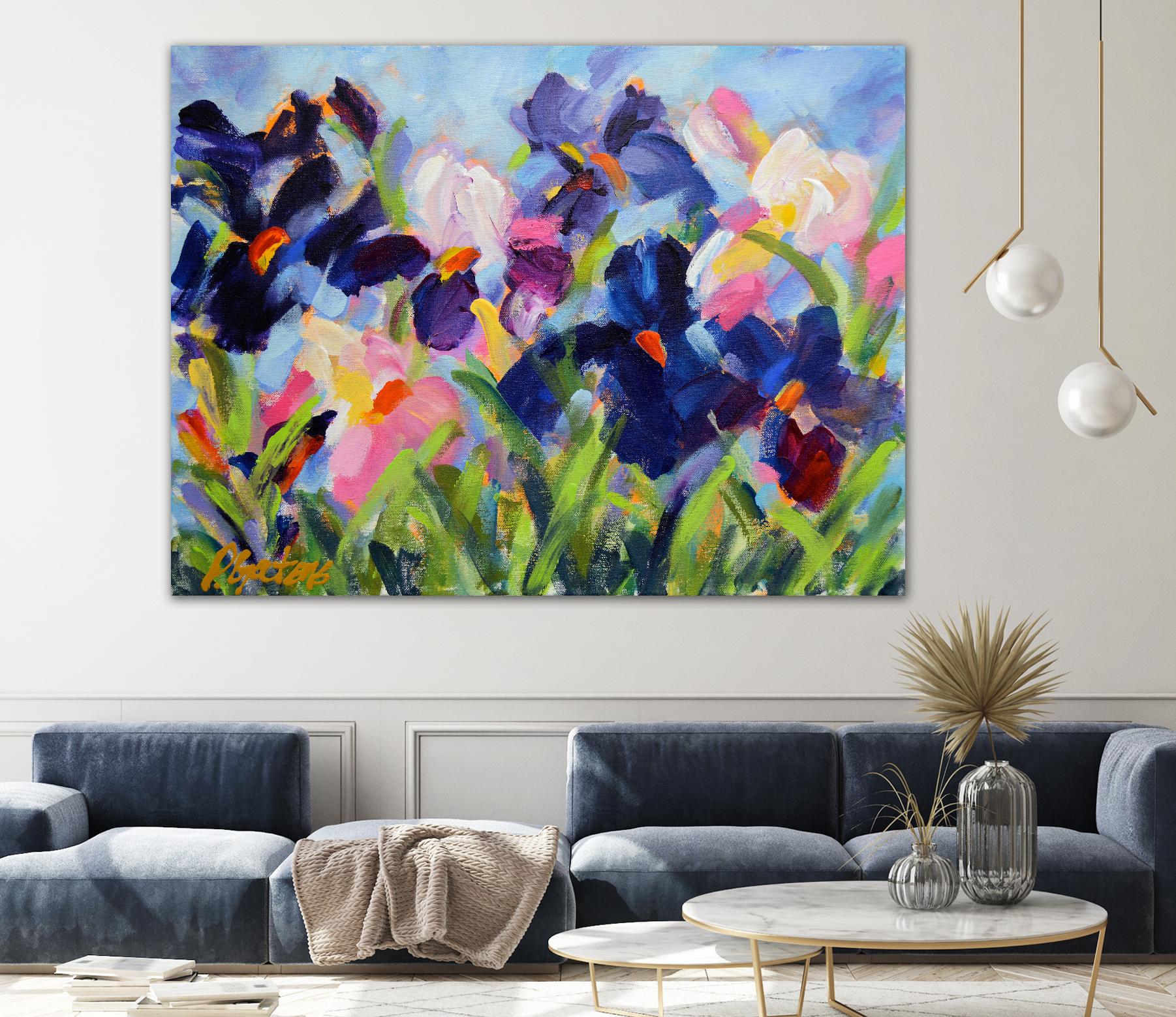 The Iris Show by Pamela Gatens on GIANT ART - multicolor floral/still life; contemporary