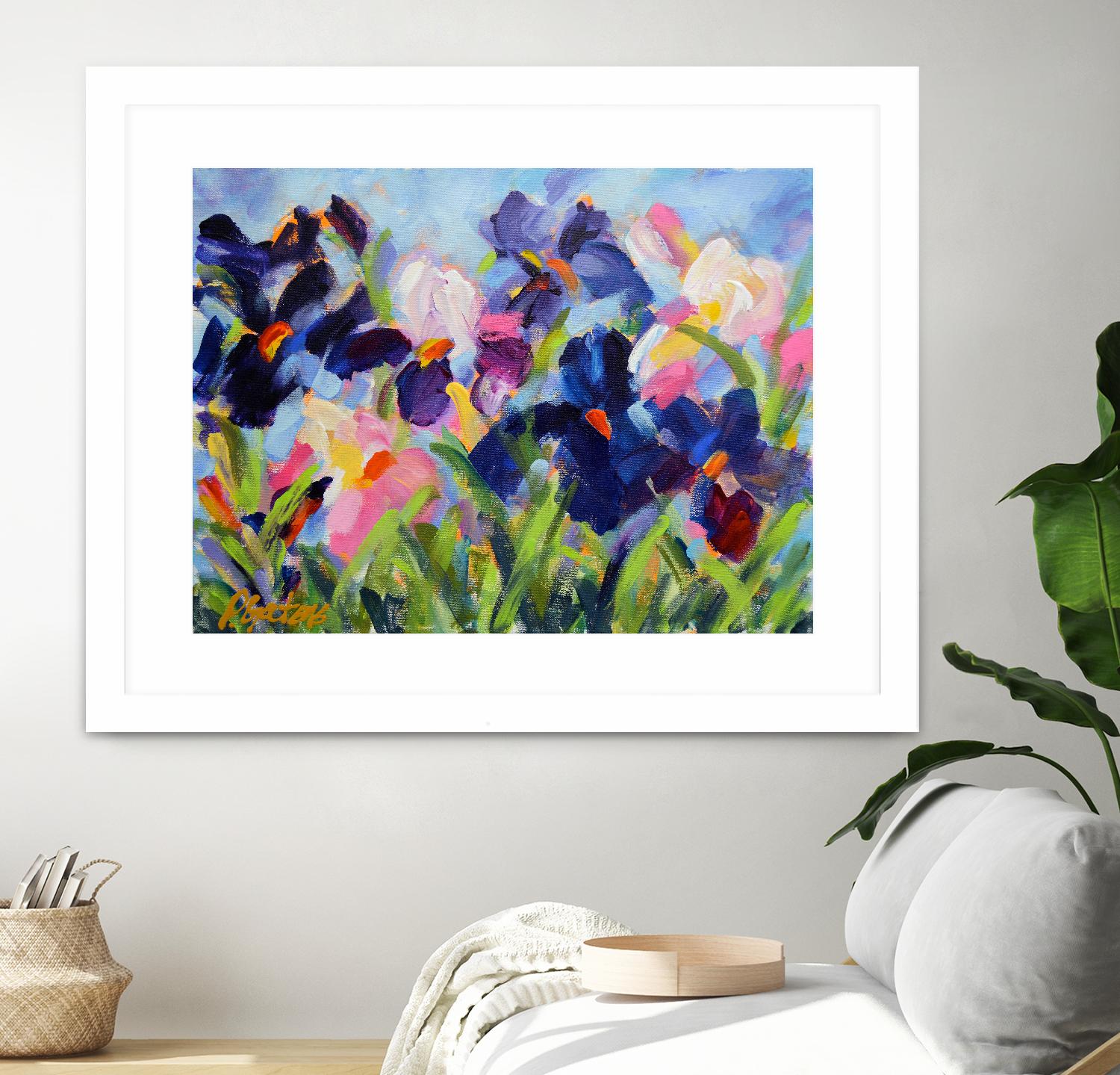 The Iris Show by Pamela Gatens on GIANT ART - multicolor floral/still life; contemporary