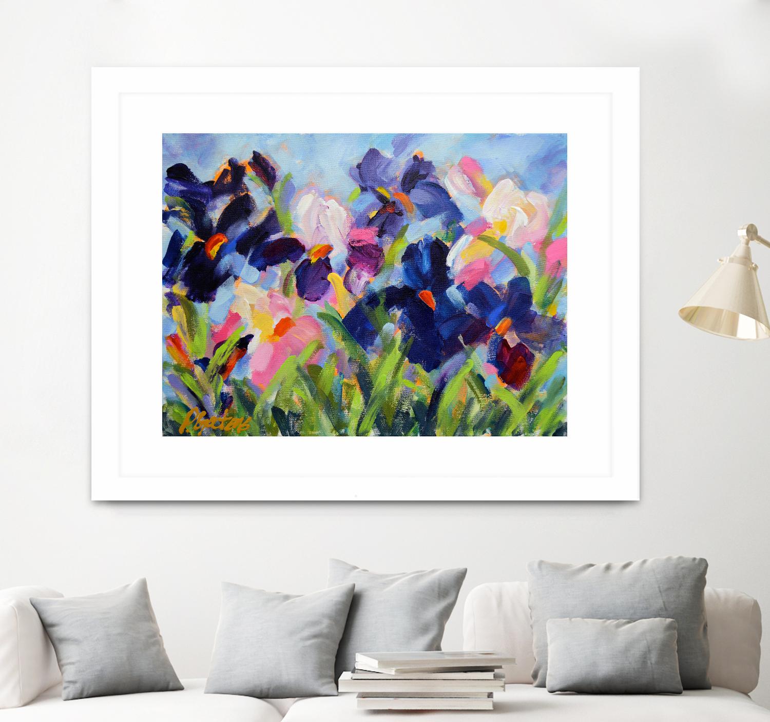 The Iris Show by Pamela Gatens on GIANT ART - multicolor floral/still life; contemporary