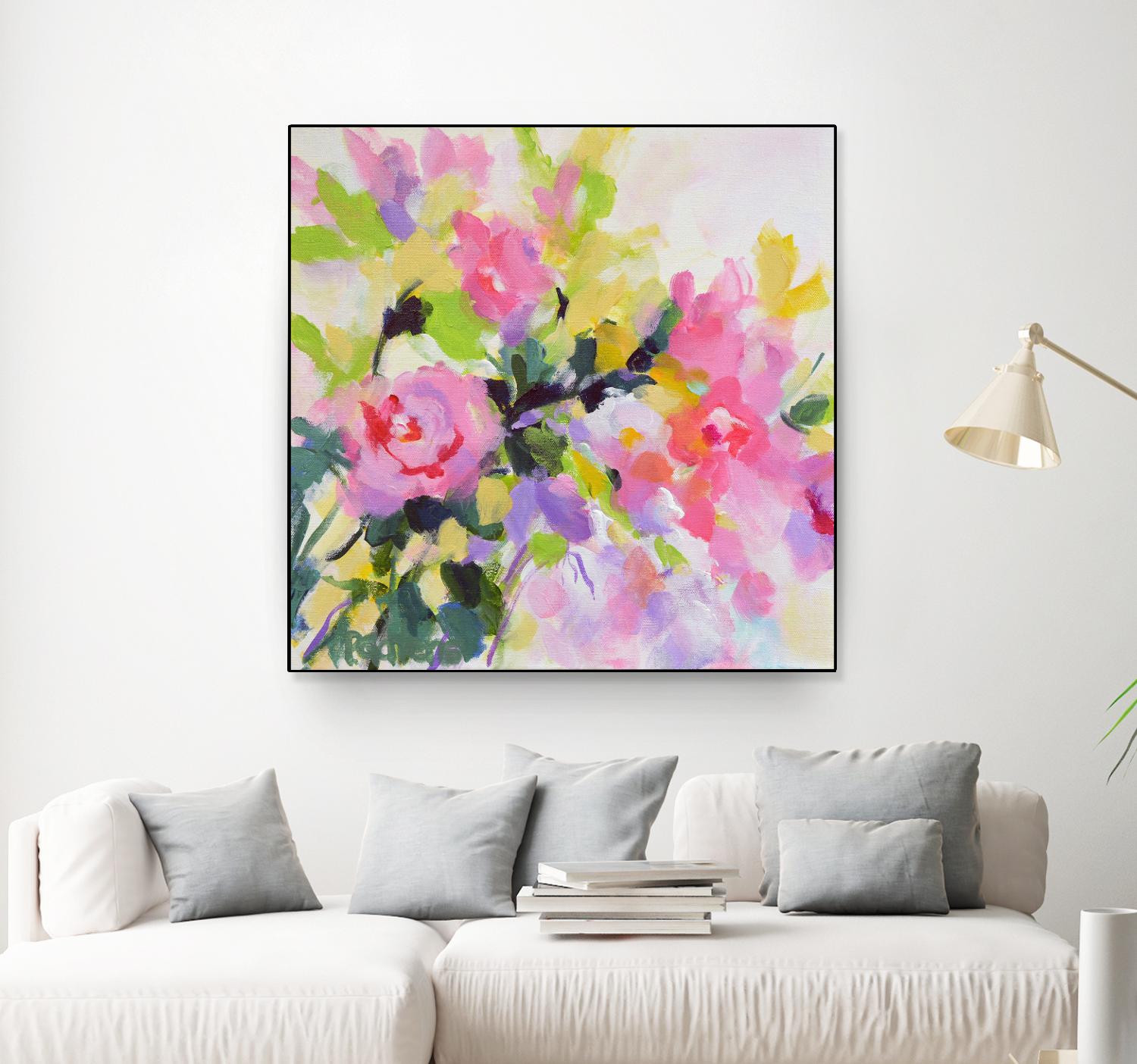 Wild Rose Garden by Pamela Gatens on GIANT ART - multicolor floral/still life; contemporary