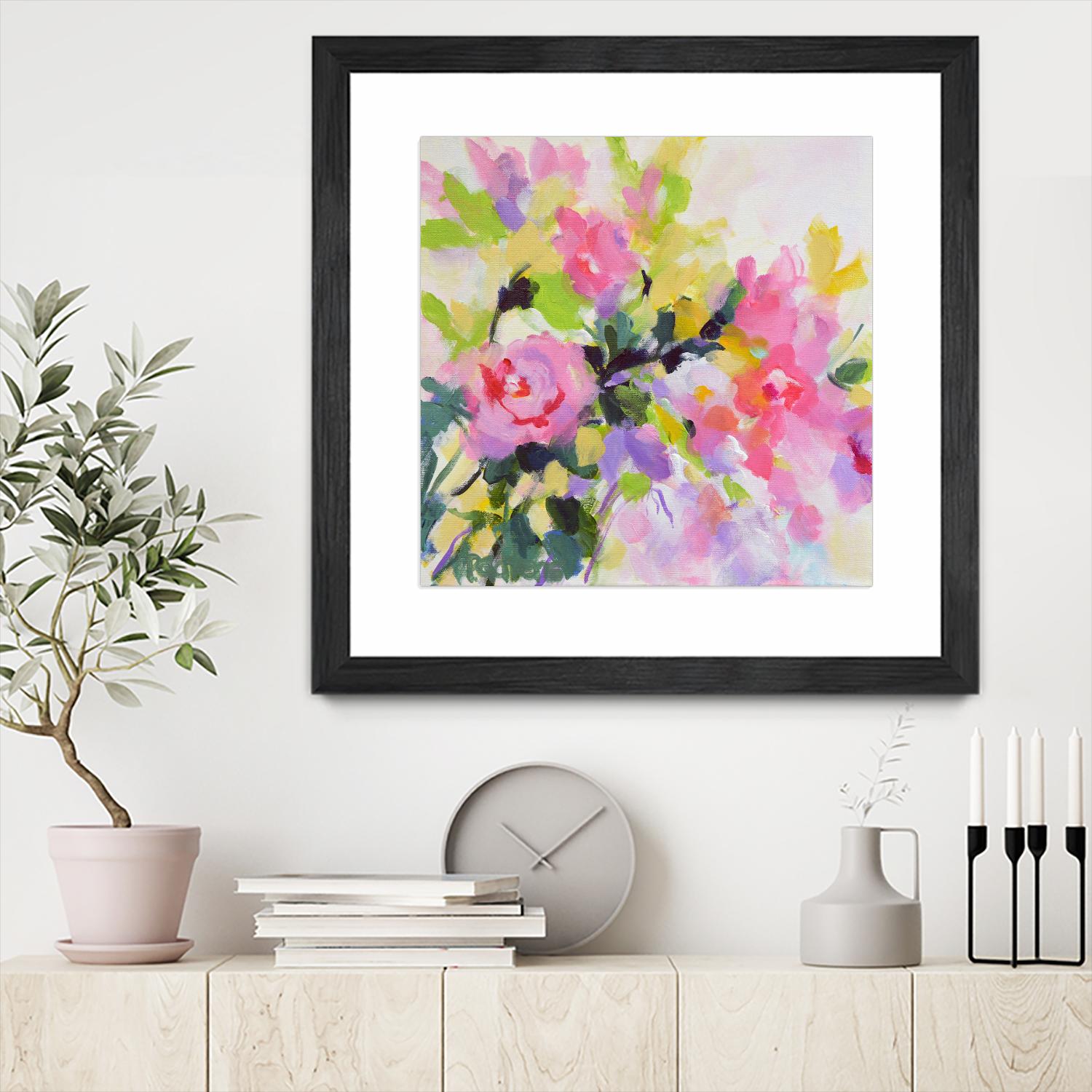 Wild Rose Garden by Pamela Gatens on GIANT ART - multicolor floral/still life; contemporary