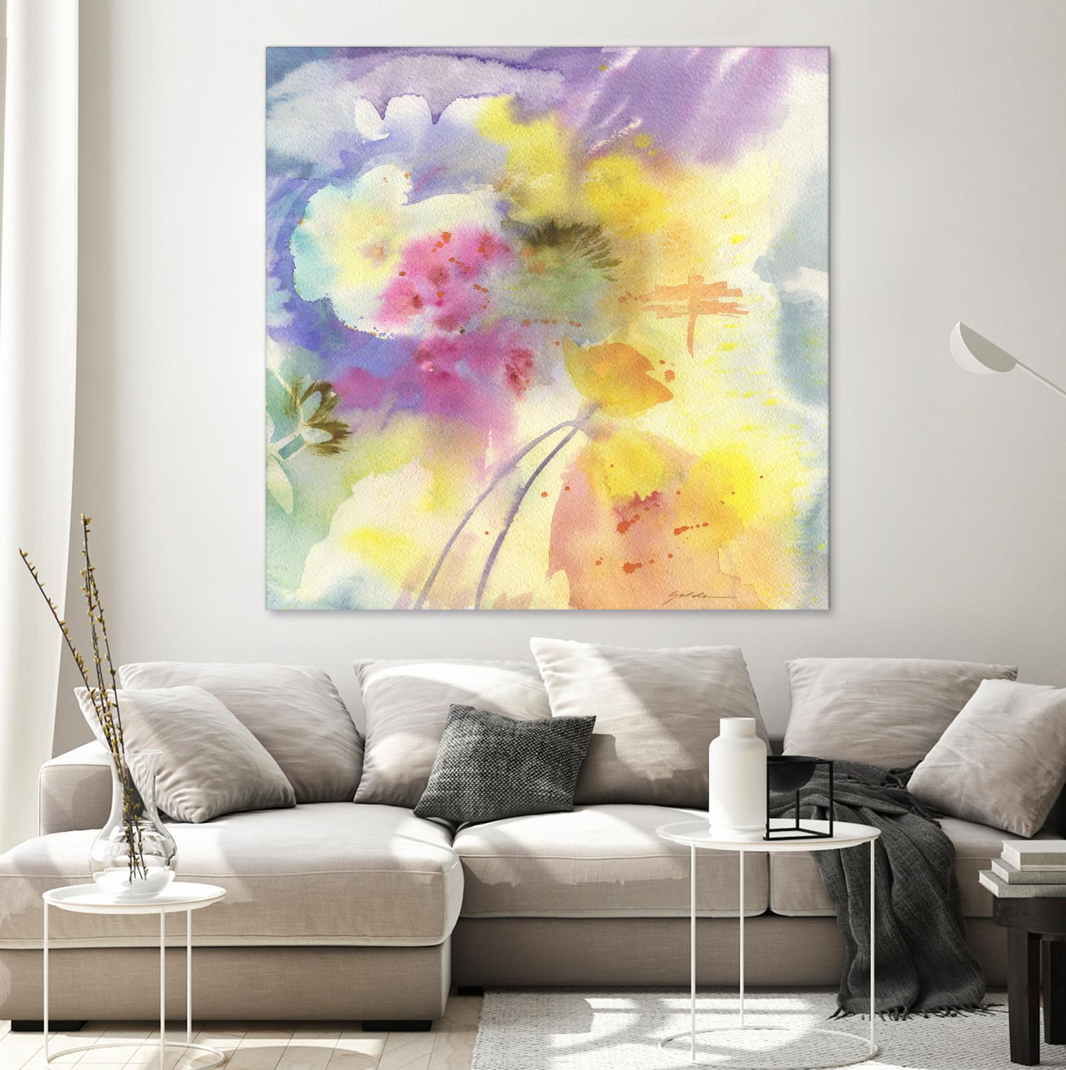 Dragonfly by Sheila Golden on GIANT ART - multicolor floral/still life; contemporary