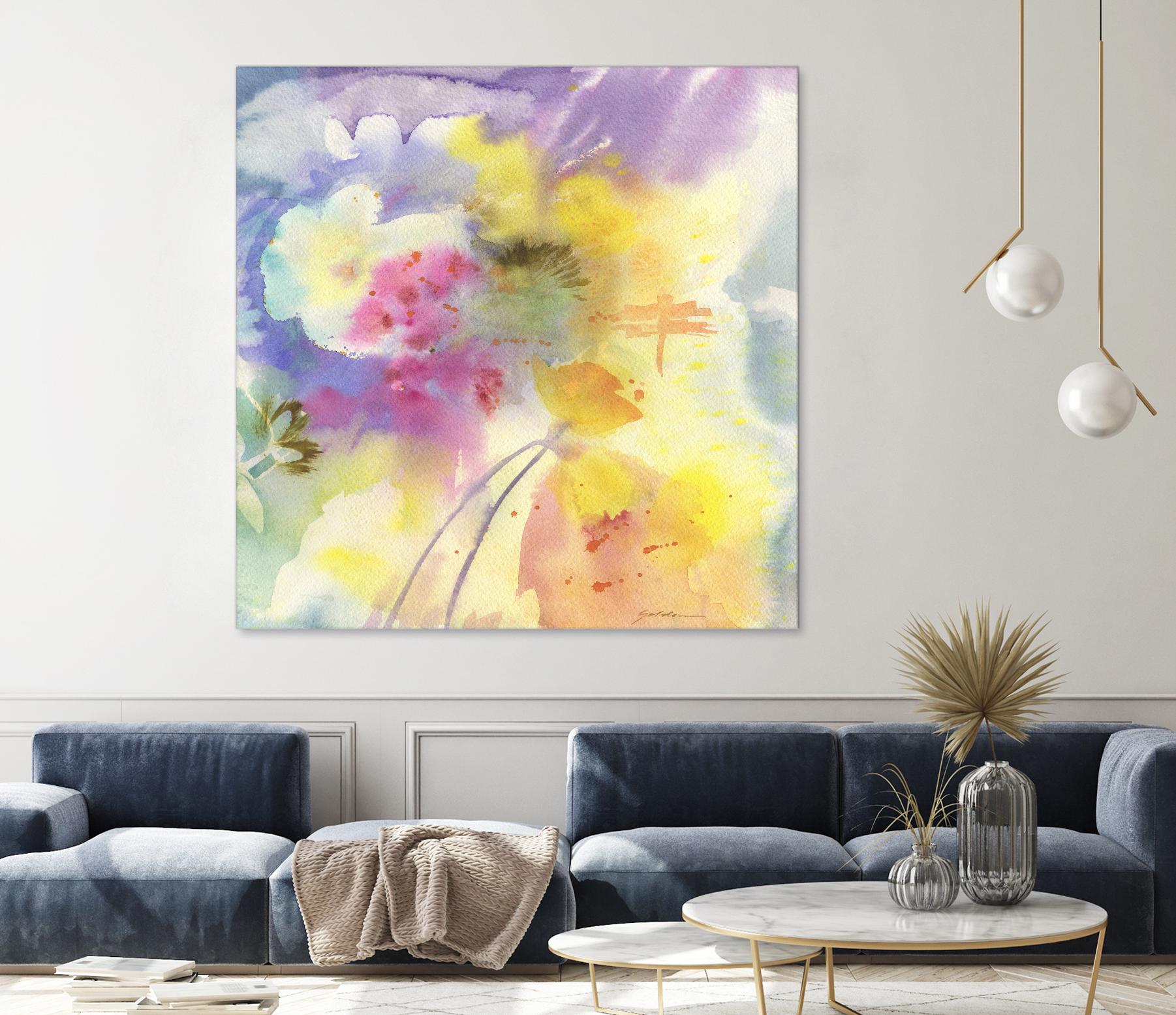 Dragonfly by Sheila Golden on GIANT ART - multicolor floral/still life; contemporary