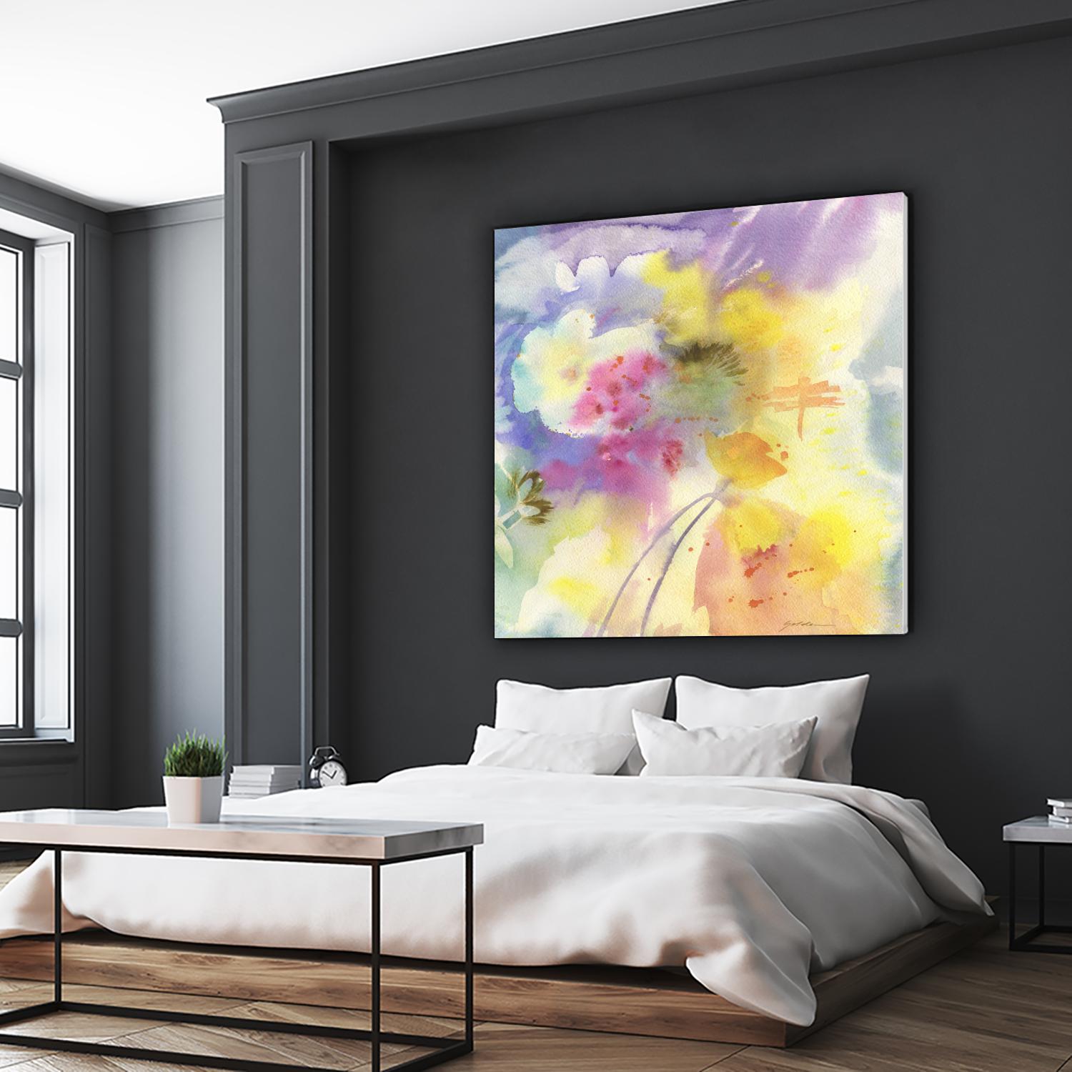 Dragonfly by Sheila Golden on GIANT ART - multicolor floral/still life; contemporary