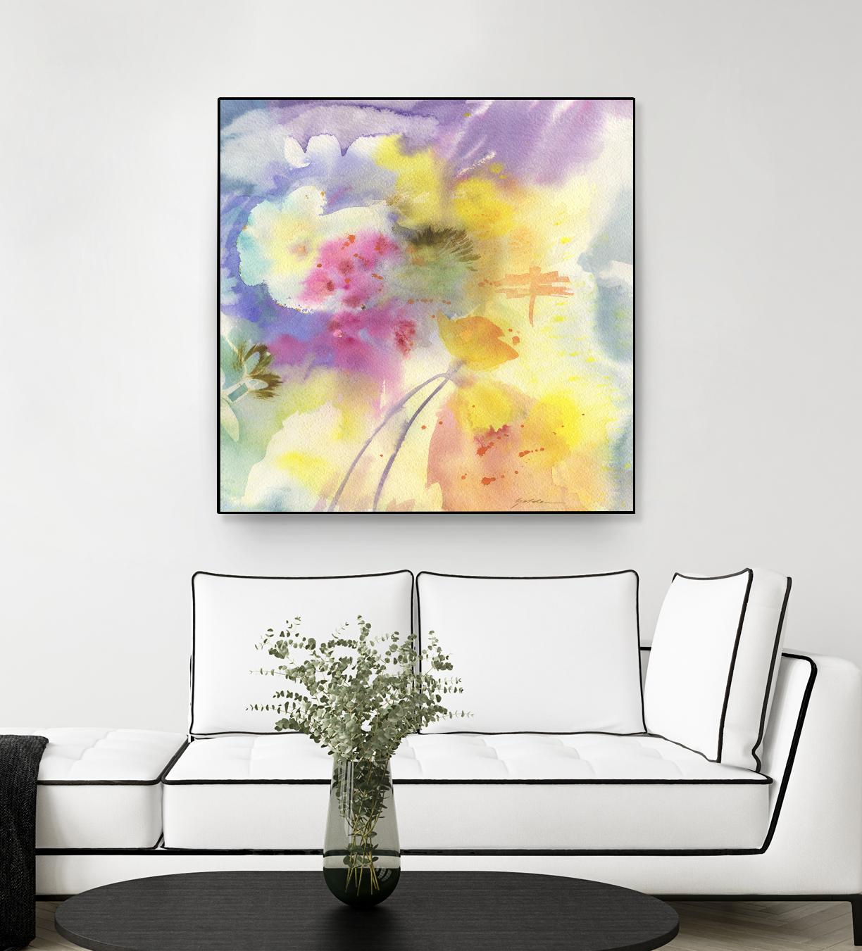 Dragonfly by Sheila Golden on GIANT ART - multicolor floral/still life; contemporary