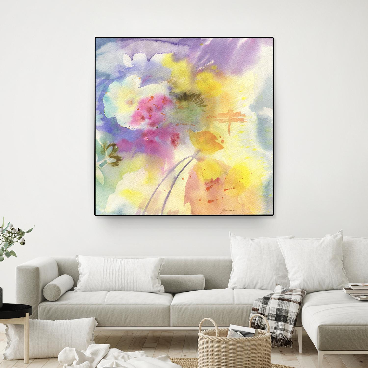 Dragonfly by Sheila Golden on GIANT ART - multicolor floral/still life; contemporary
