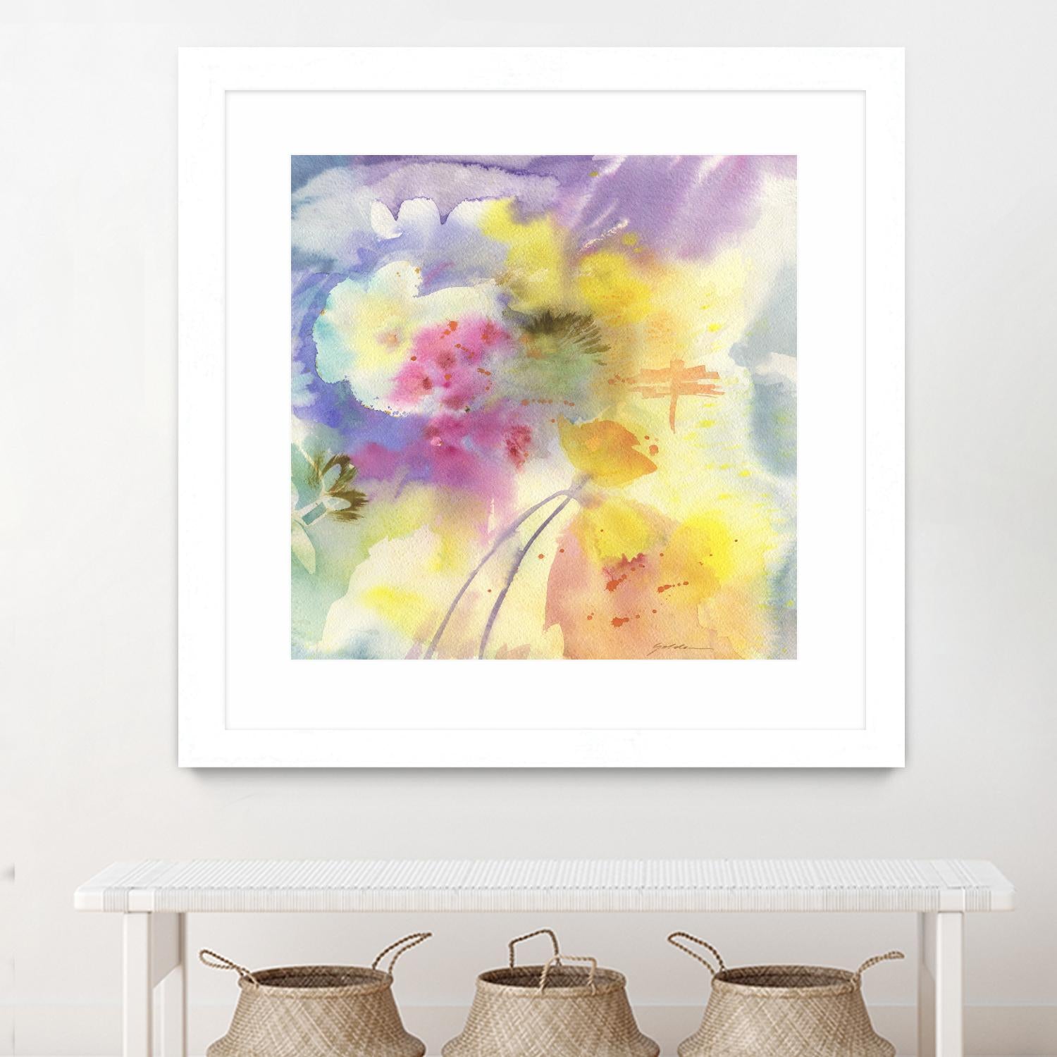 Dragonfly by Sheila Golden on GIANT ART - multicolor floral/still life; contemporary