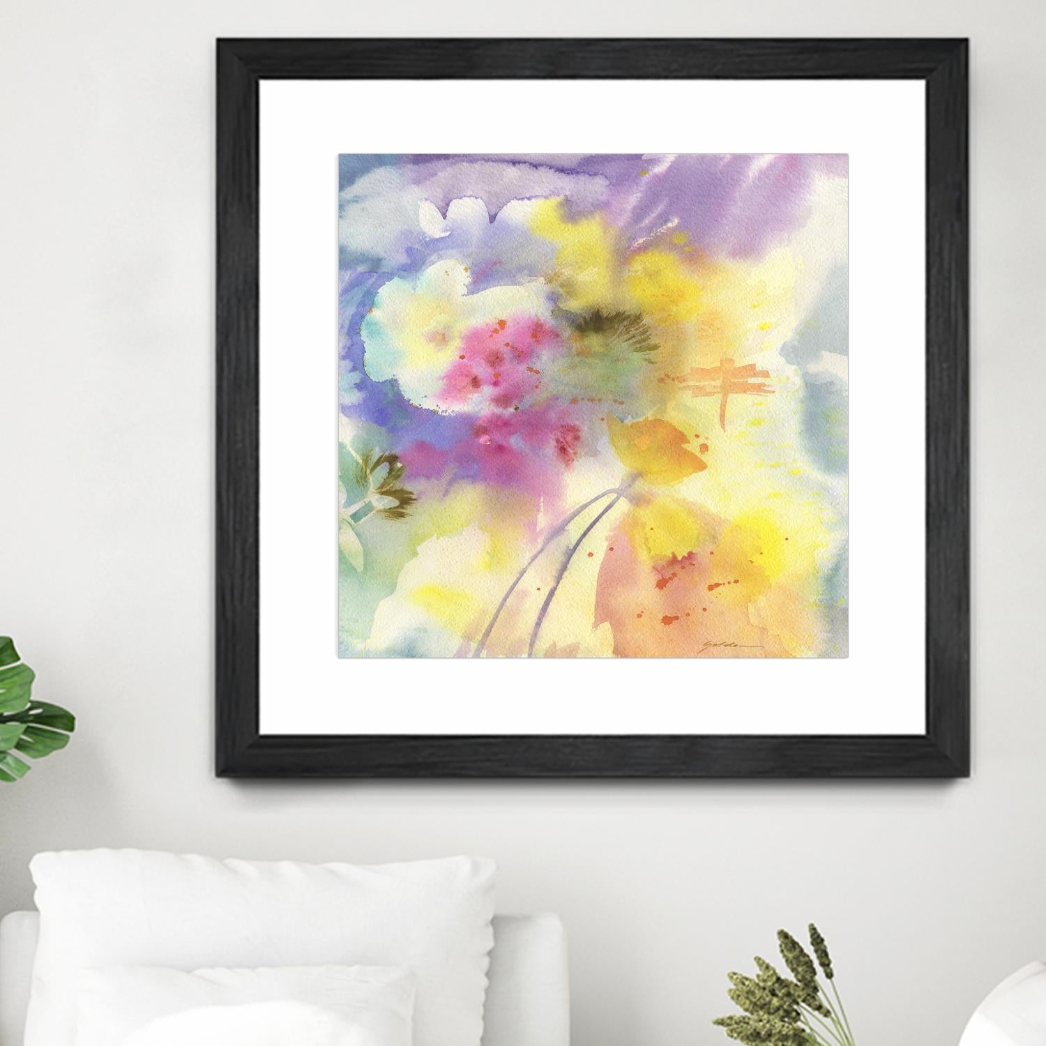 Dragonfly by Sheila Golden on GIANT ART - multicolor floral/still life; contemporary