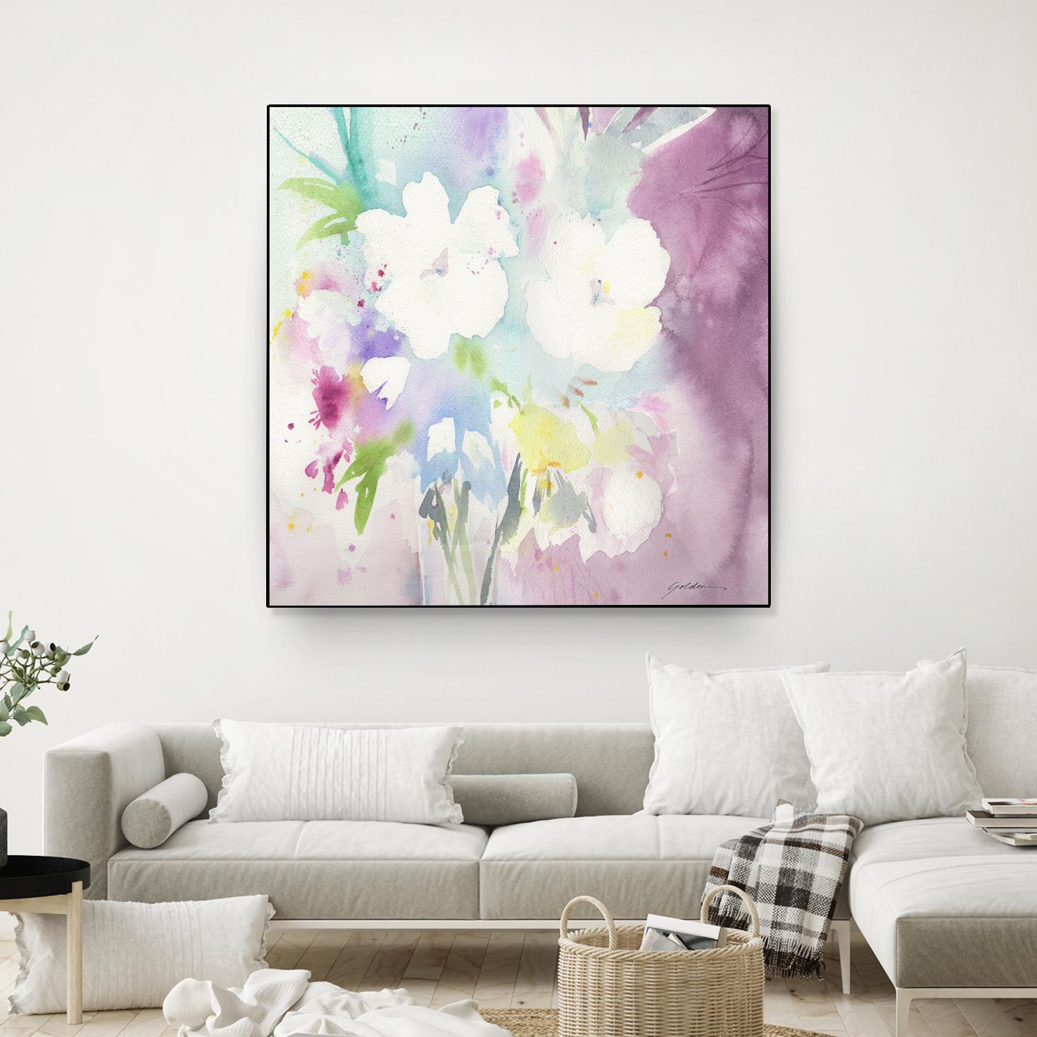 Serenity by Sheila Golden on GIANT ART - multicolor floral/still life; contemporary
