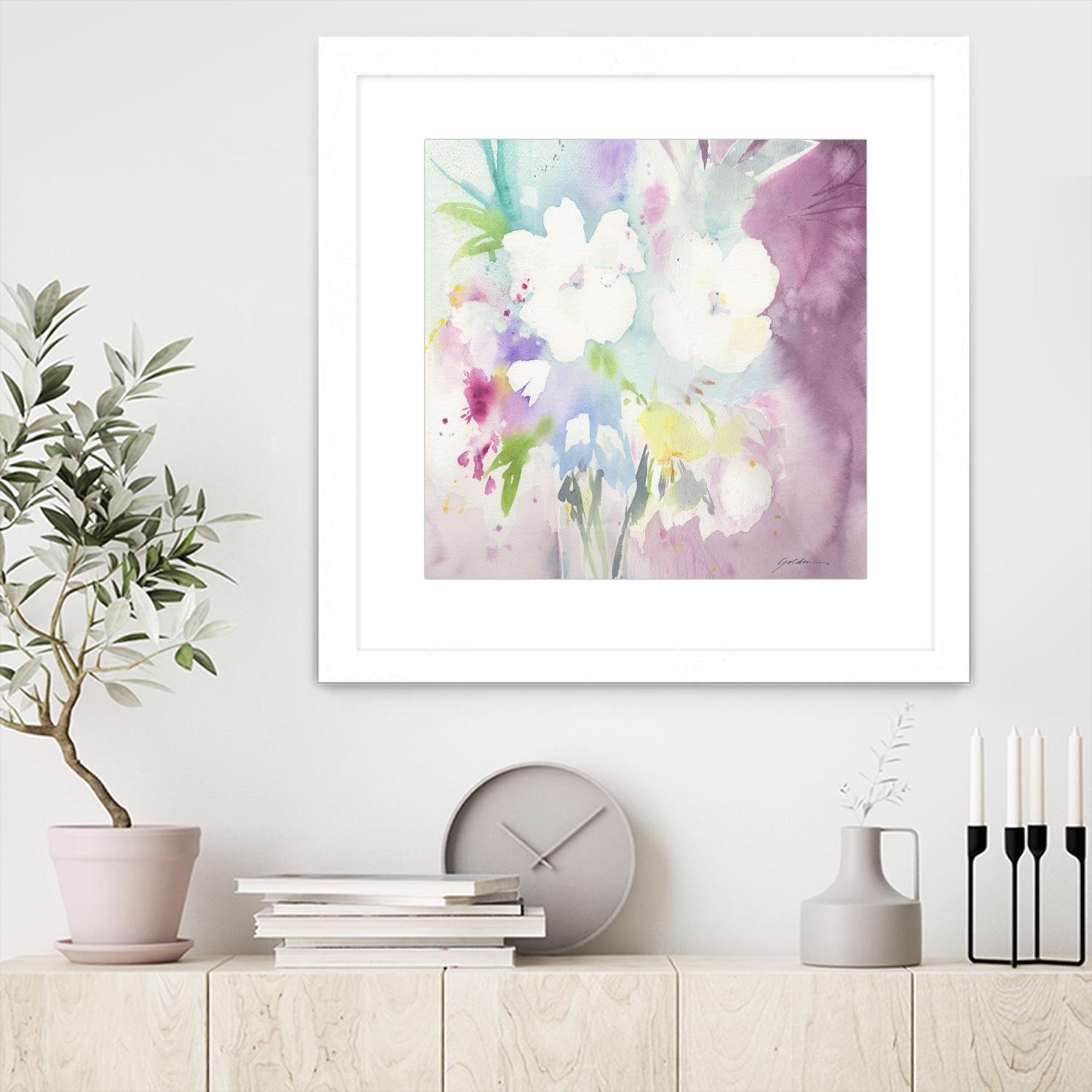 Serenity by Sheila Golden on GIANT ART - multicolor floral/still life; contemporary